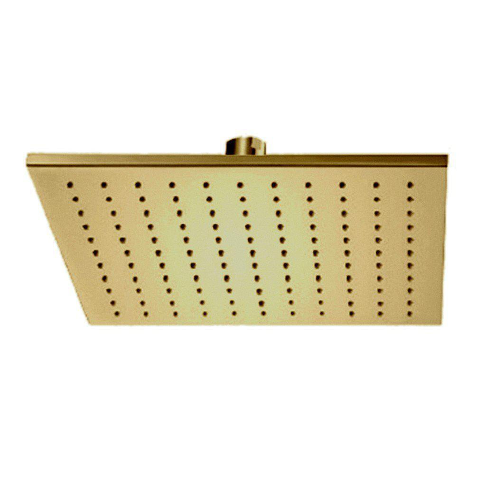 LaToscana by Paini, LaToscana Shower Line 10" Square Matt Gold Brass Shower Head