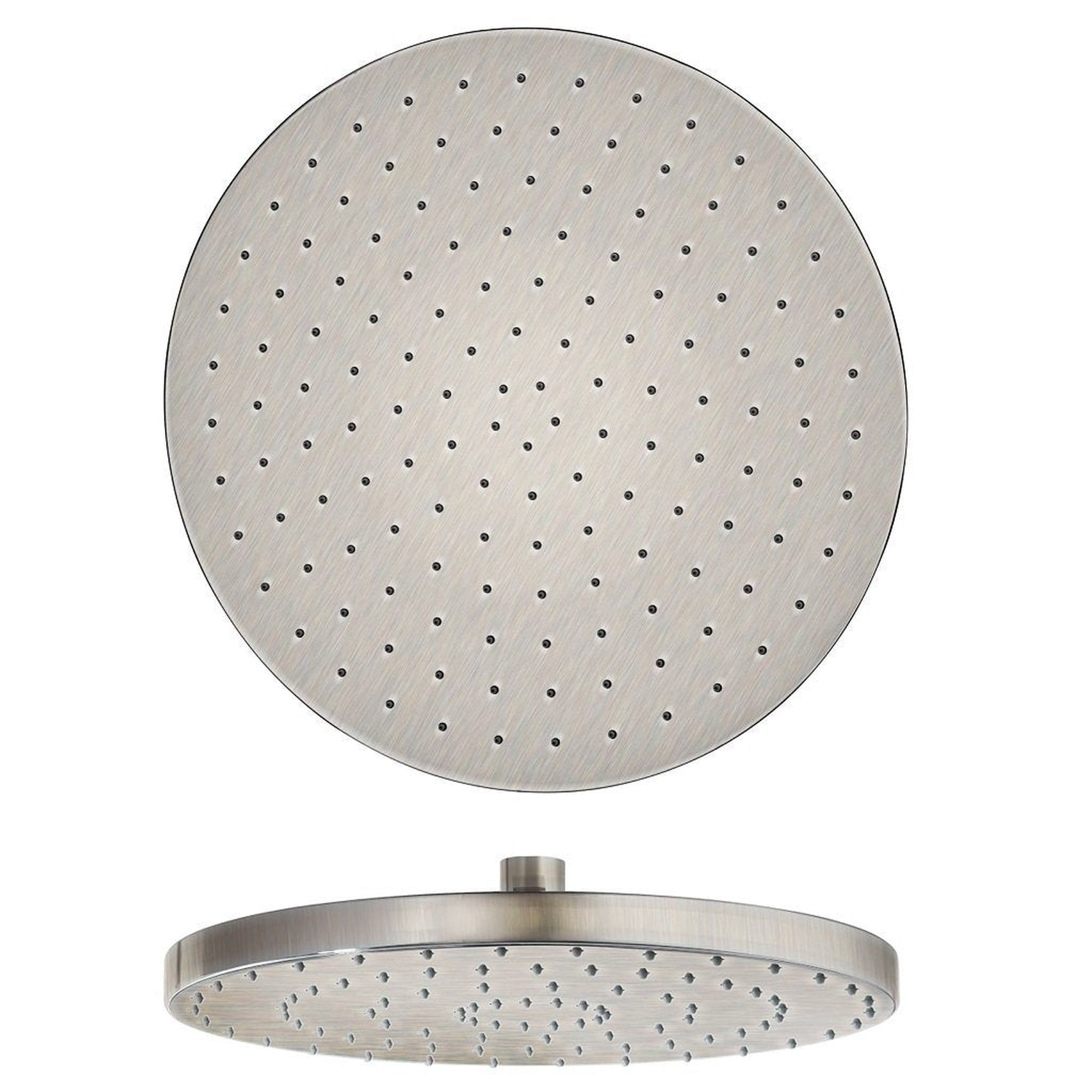 LaToscana by Paini, LaToscana Shower Line 12" Round Brushed Nickel Brass Shower Head