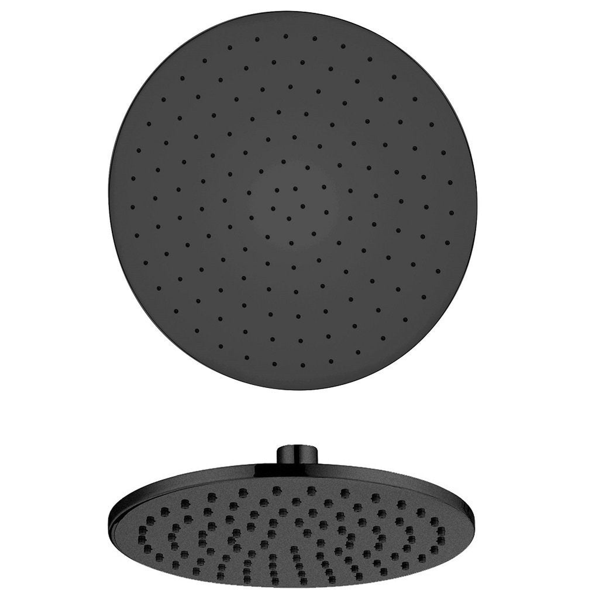 LaToscana by Paini, LaToscana Shower Line 12" Round Matt Black Brass Shower Head