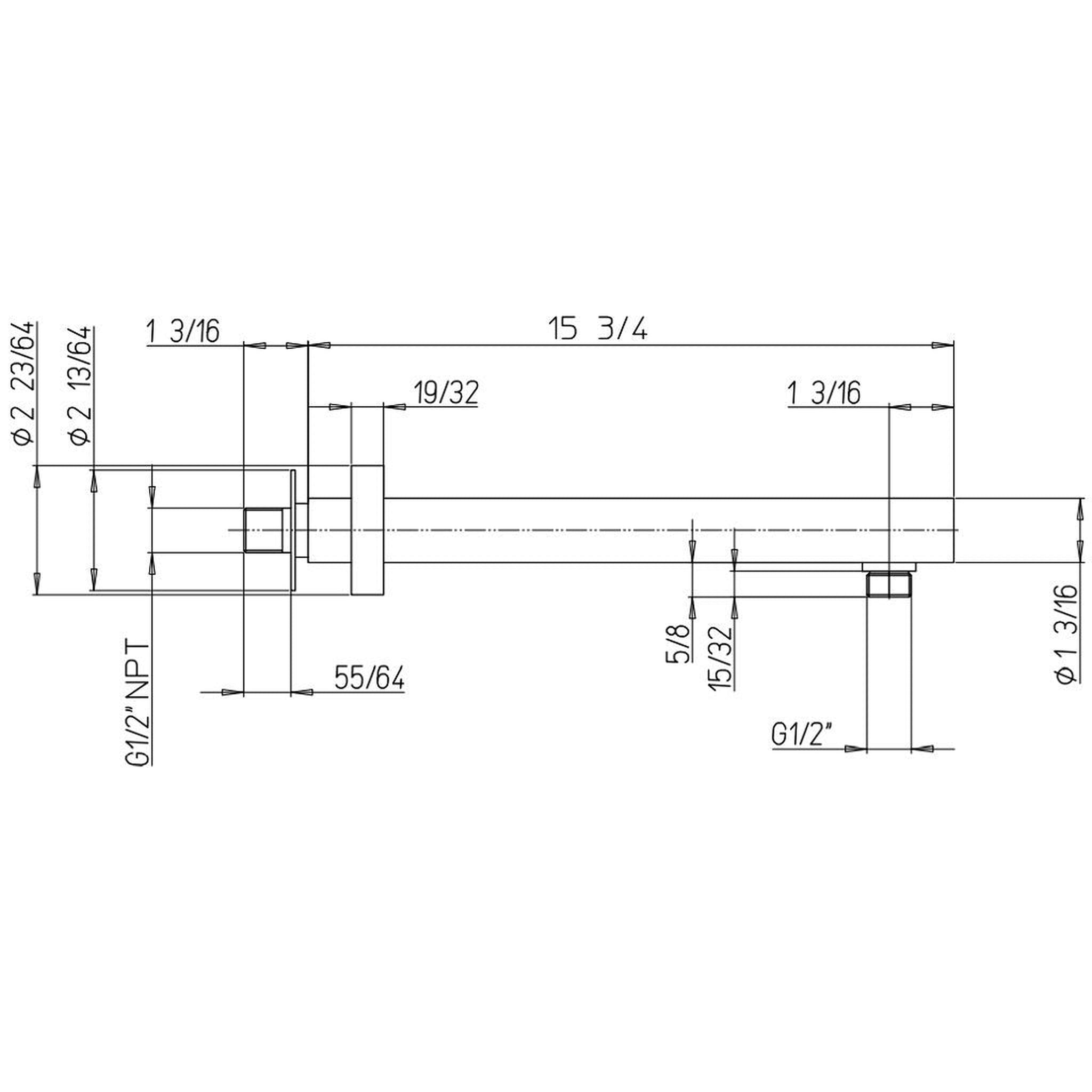 LaToscana by Paini, LaToscana Shower Line 16" Round Brushed Nickel Wall-Mounted Shower Arm