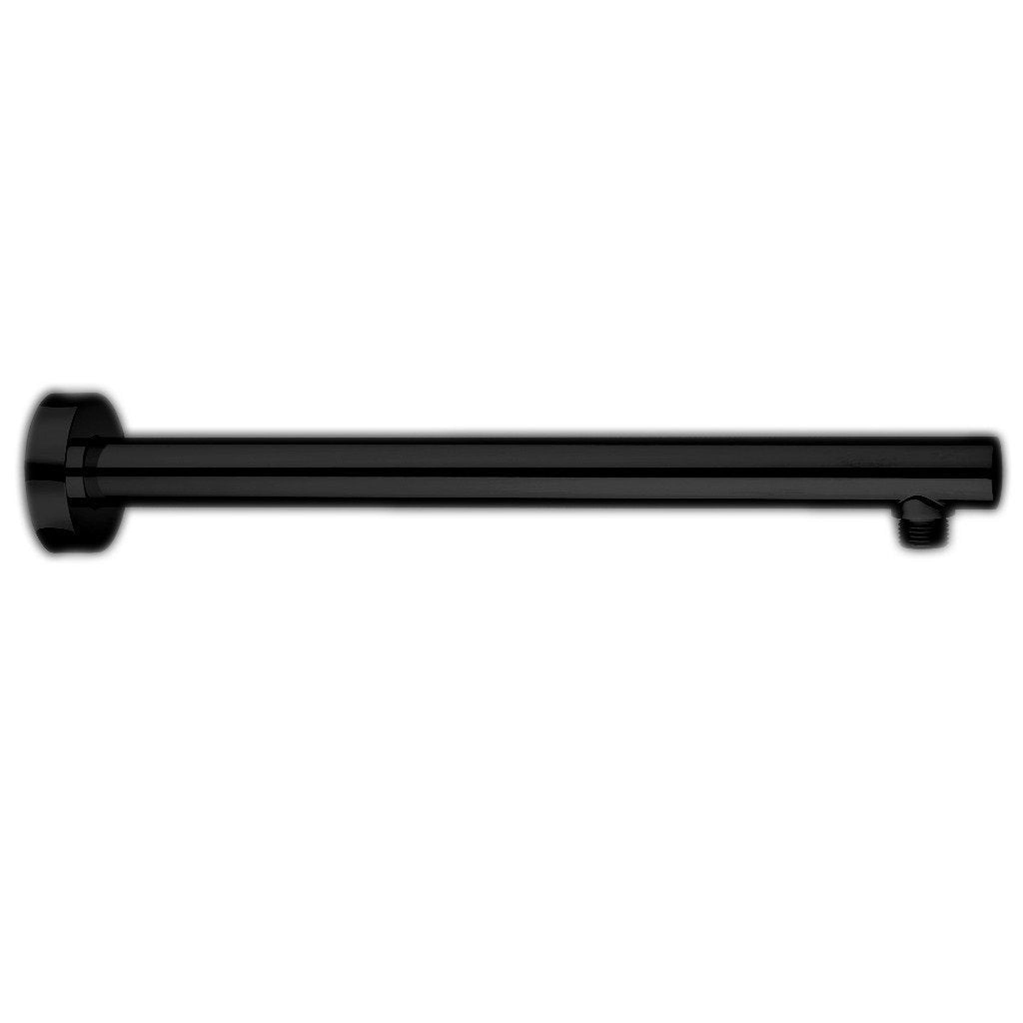 LaToscana by Paini, LaToscana Shower Line 16" Round Matt Black Wall-Mounted Shower Arm