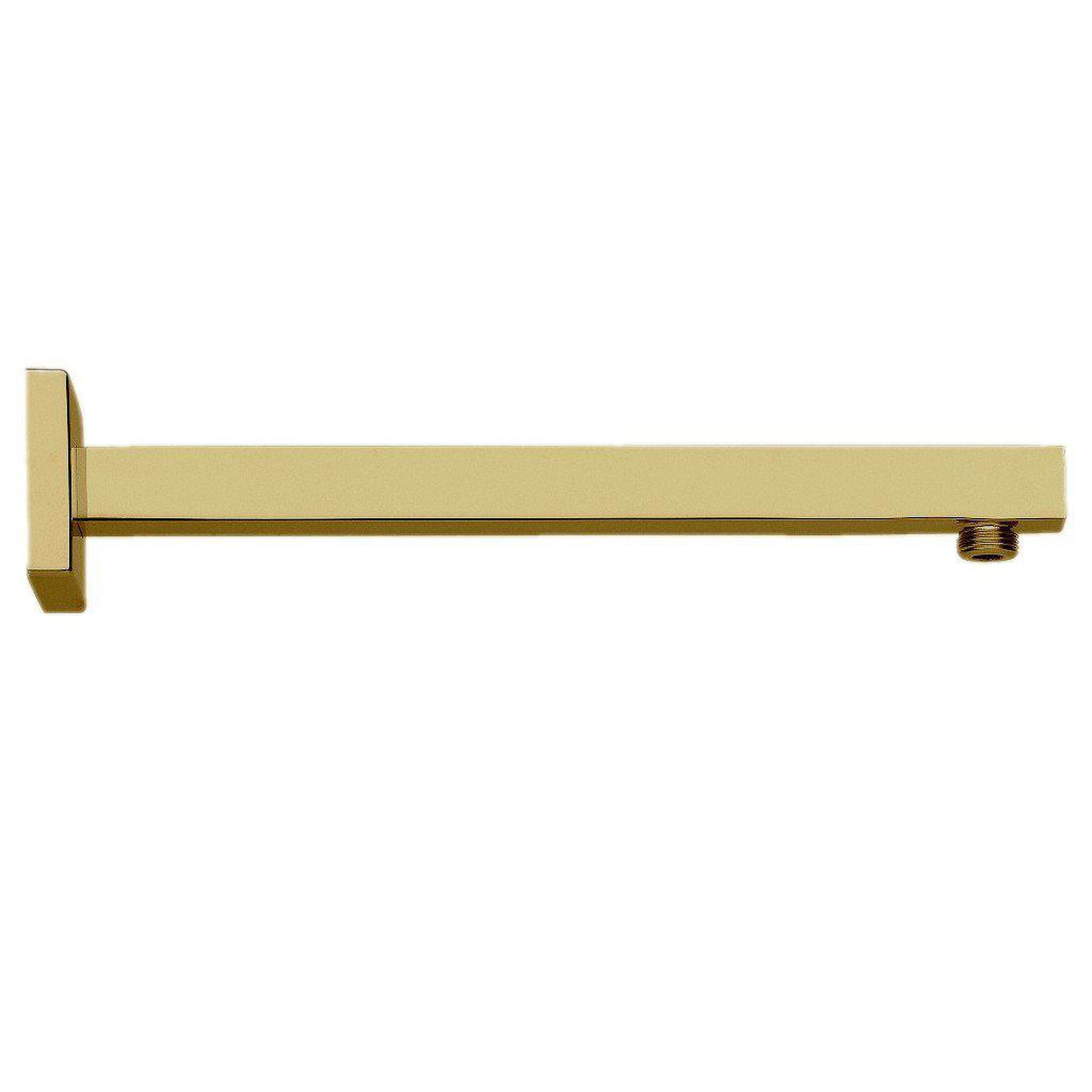 LaToscana by Paini, LaToscana Shower Line 16" Square Matt Gold Wall-Mounted Shower Arm