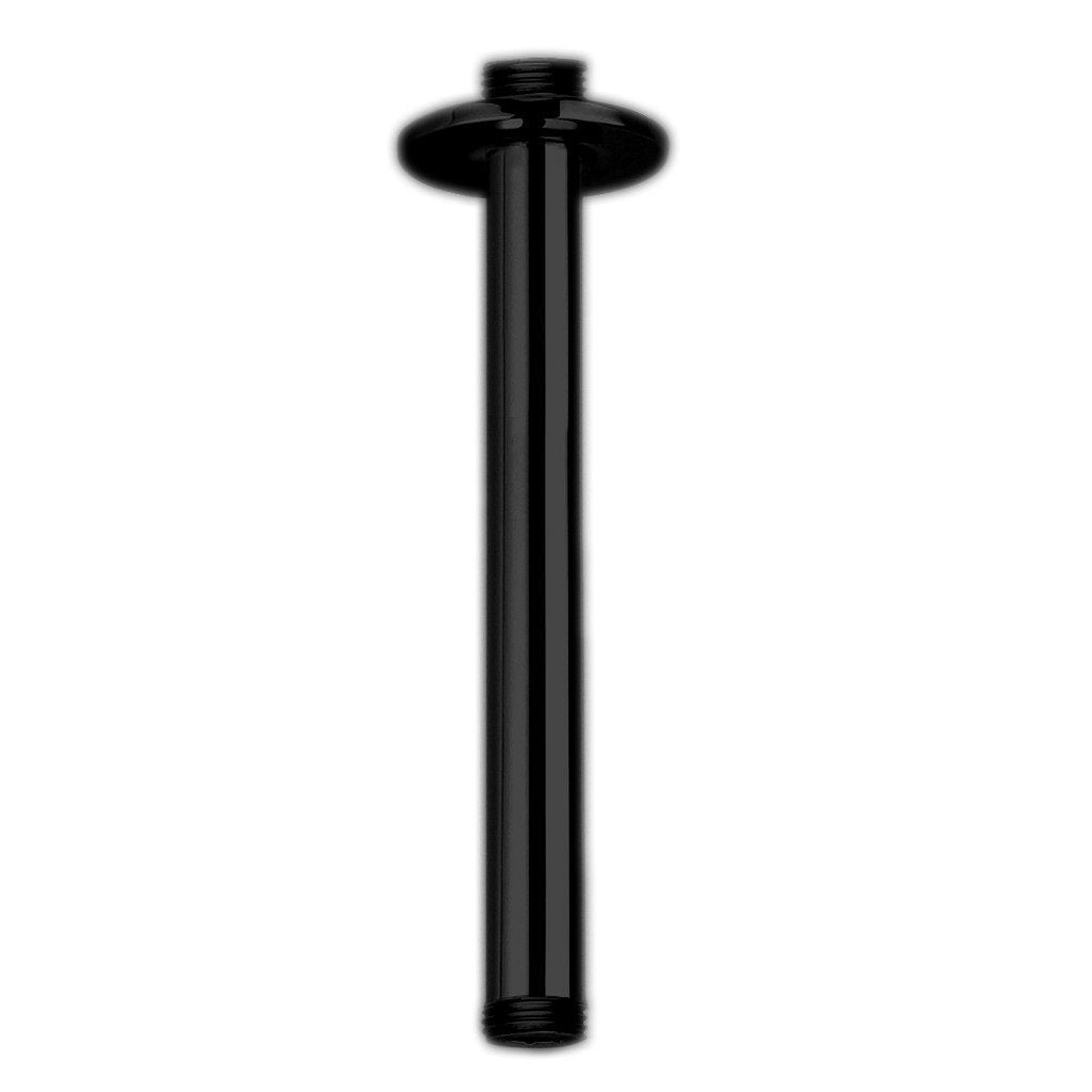 LaToscana by Paini, LaToscana Shower Line 6" Round Matt Black Ceiling-Mounted Shower Arm