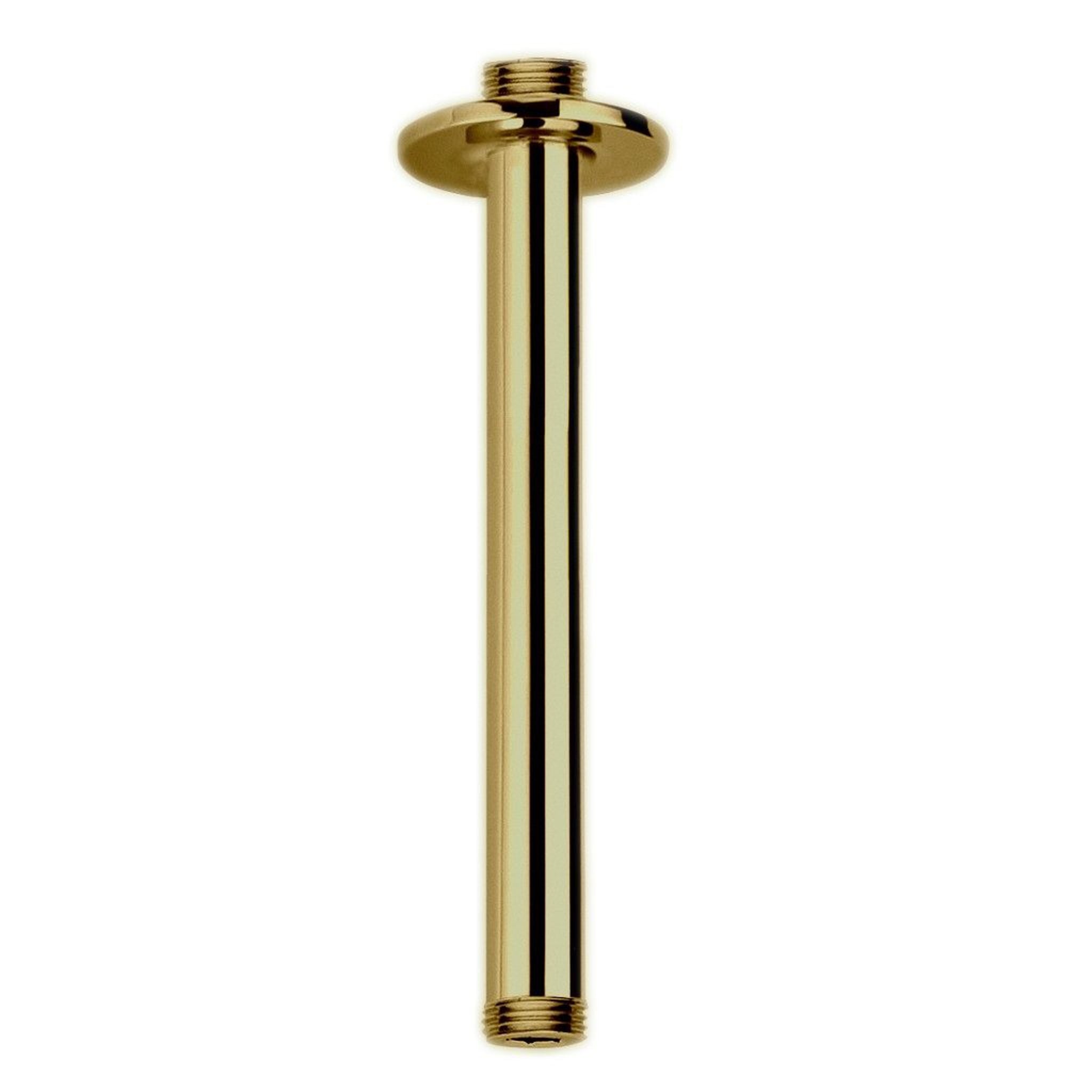 LaToscana by Paini, LaToscana Shower Line 6" Round Matt Gold Ceiling-Mounted Shower Arm