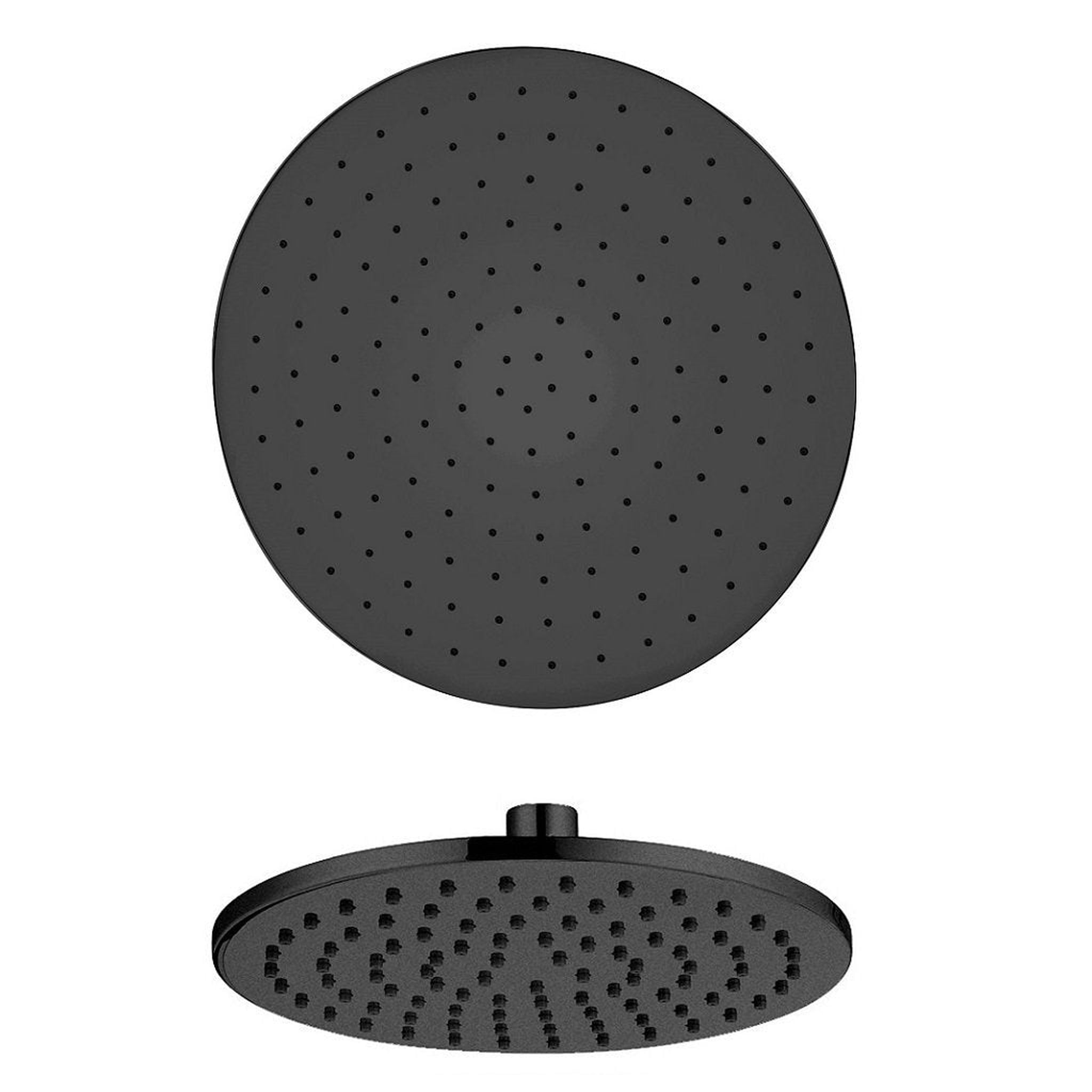 LaToscana by Paini, LaToscana Shower Line 8" Round Matt Black Brass Shower Head