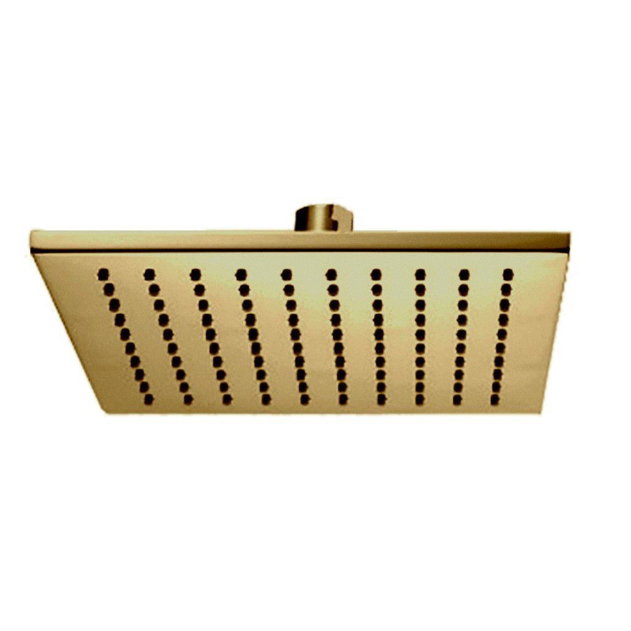 LaToscana by Paini, LaToscana Shower Line 8" Square Matt Gold Brass Shower Head