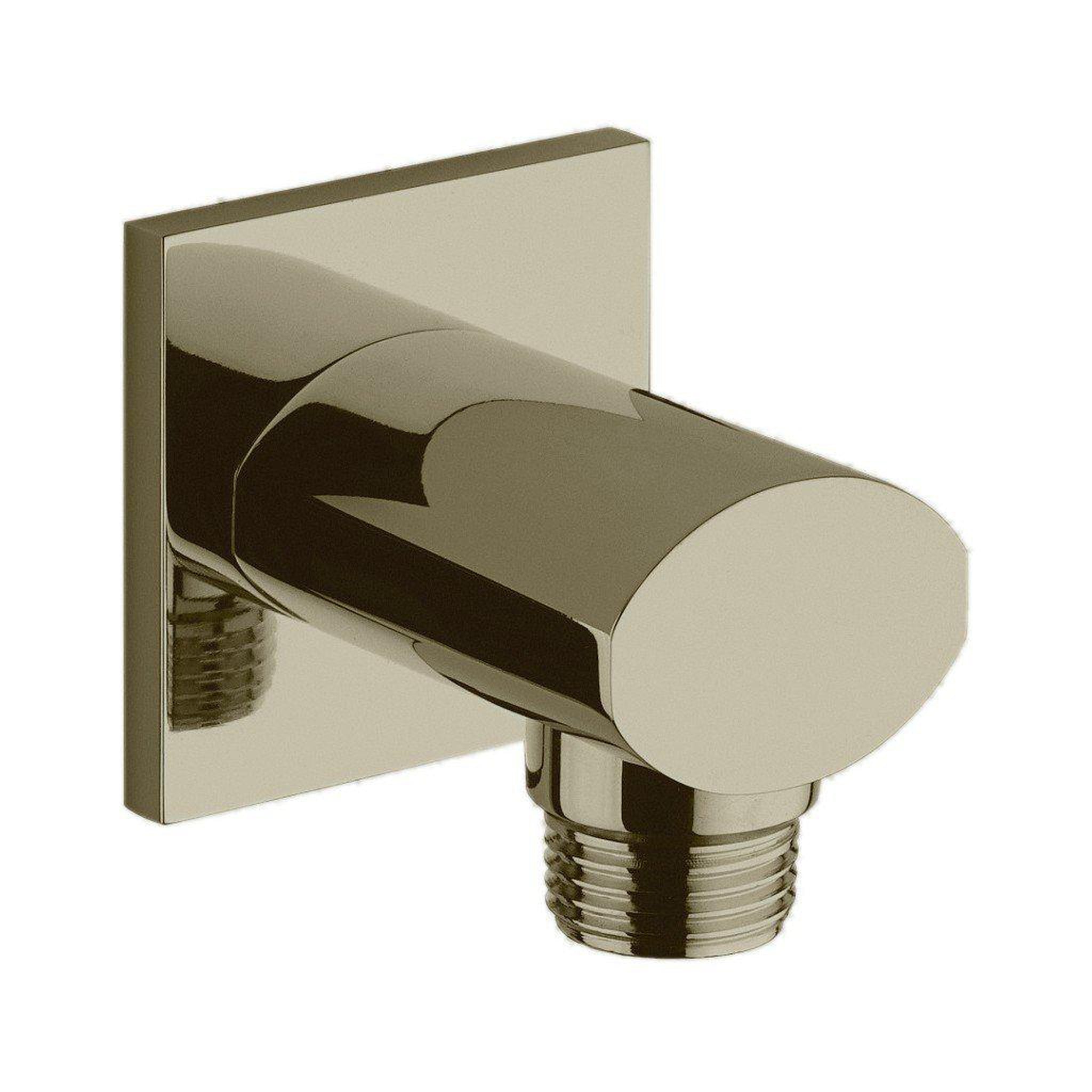 LaToscana by Paini, LaToscana Shower Line Brushed Nickel Square Brass Drop Elbow