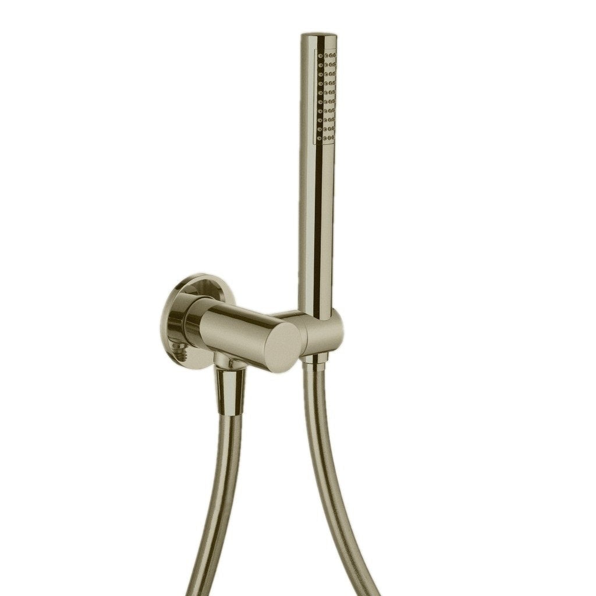 LaToscana by Paini, LaToscana Shower Line Brushed Nickel Wall-Mounted Brass Hand Shower Kit