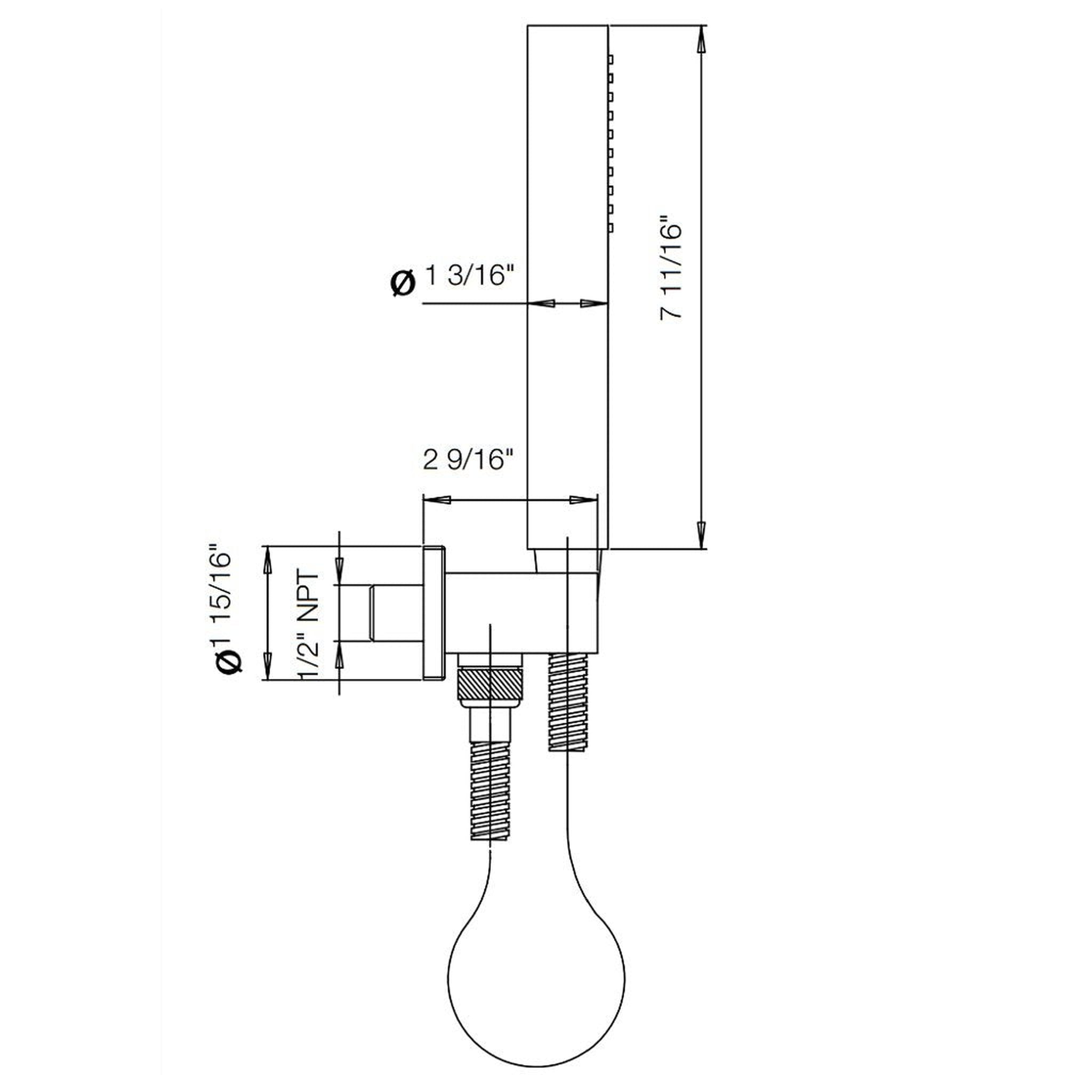 LaToscana by Paini, LaToscana Shower Line Brushed Nickel Wall-Mounted Brass Hand Shower Kit