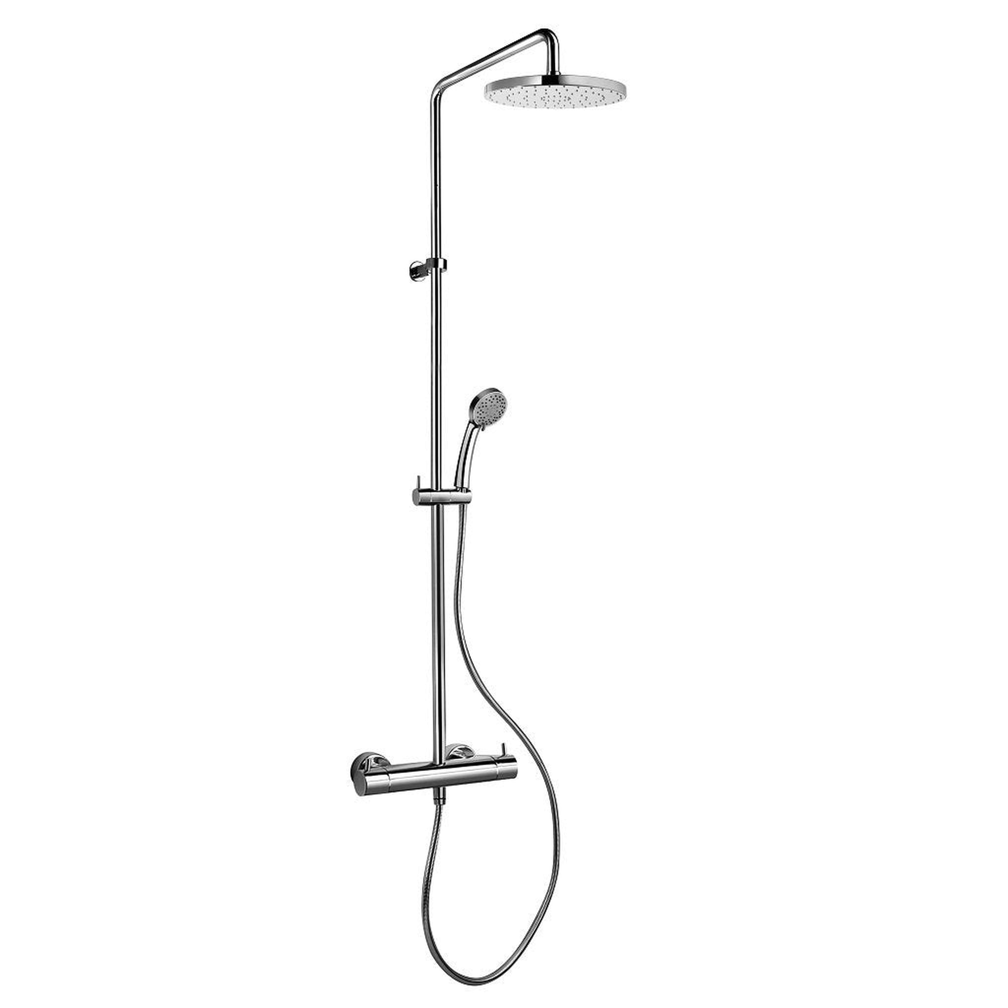 LaToscana by Paini, LaToscana Shower Line Chrome Shower Column With Thermostatic Mixer & Adjustable Shower Holder