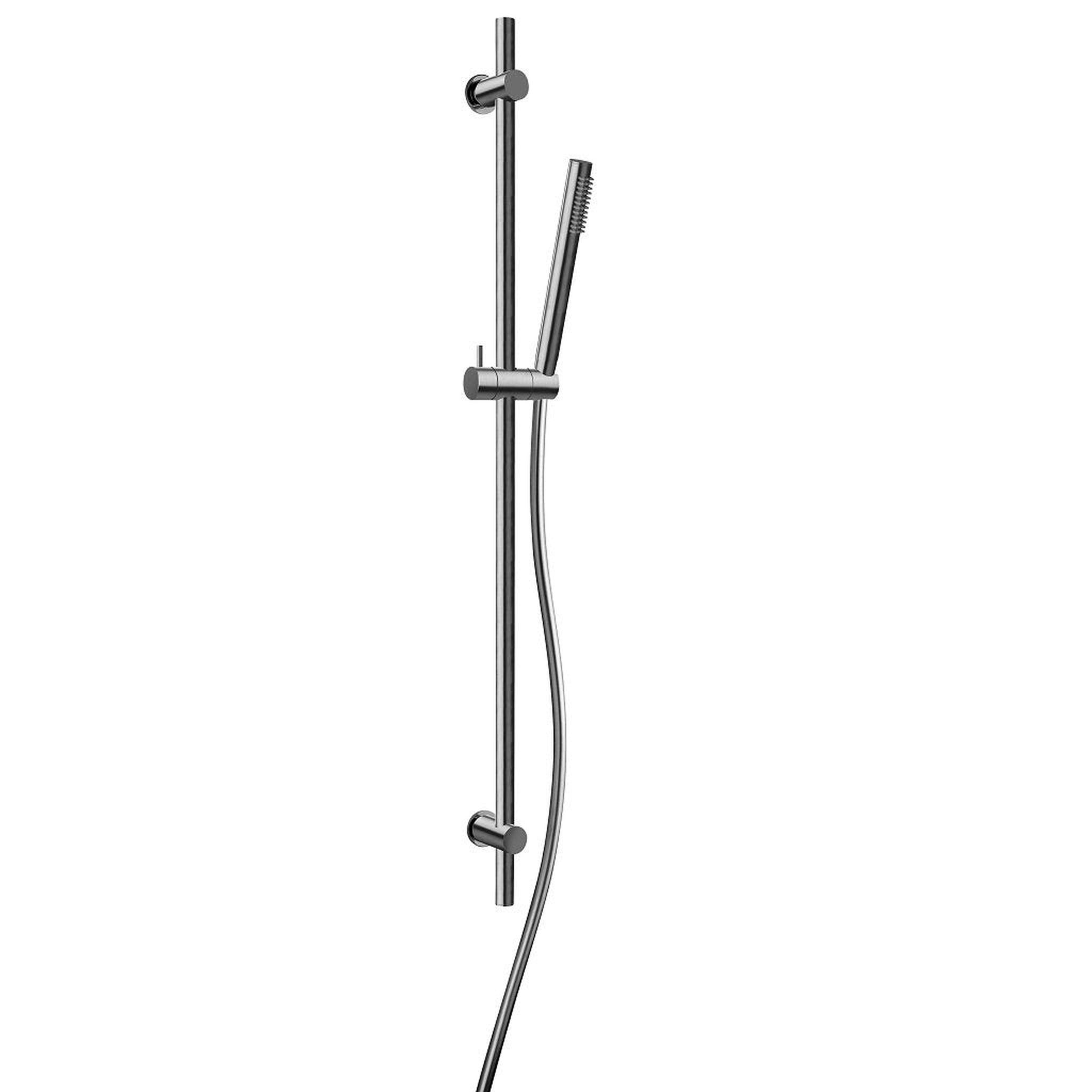 LaToscana by Paini, LaToscana Shower Line Chrome Wall-Mounted Brass Slide Bar Kit With Single Jet Handheld Shower