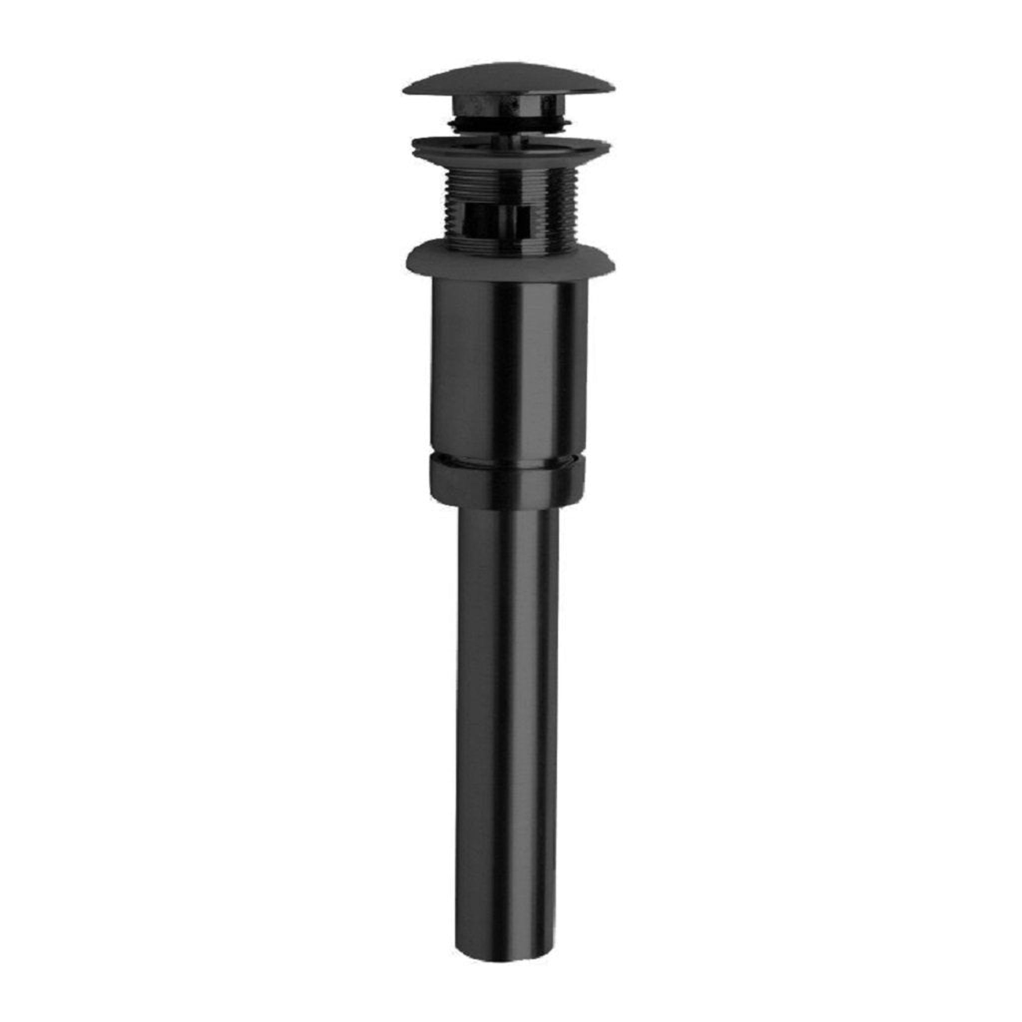 LaToscana by Paini, LaToscana Shower Line Matt Black Push-Down Pop-Up Drain With Round Top