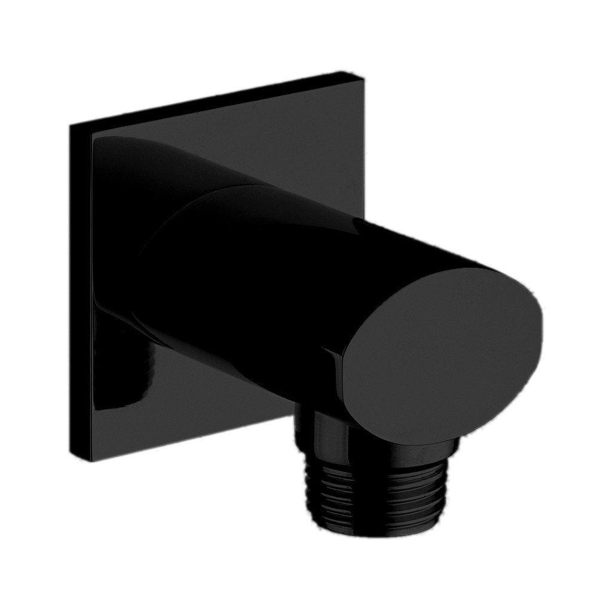 LaToscana by Paini, LaToscana Shower Line Matt Black Square Brass Drop Elbow