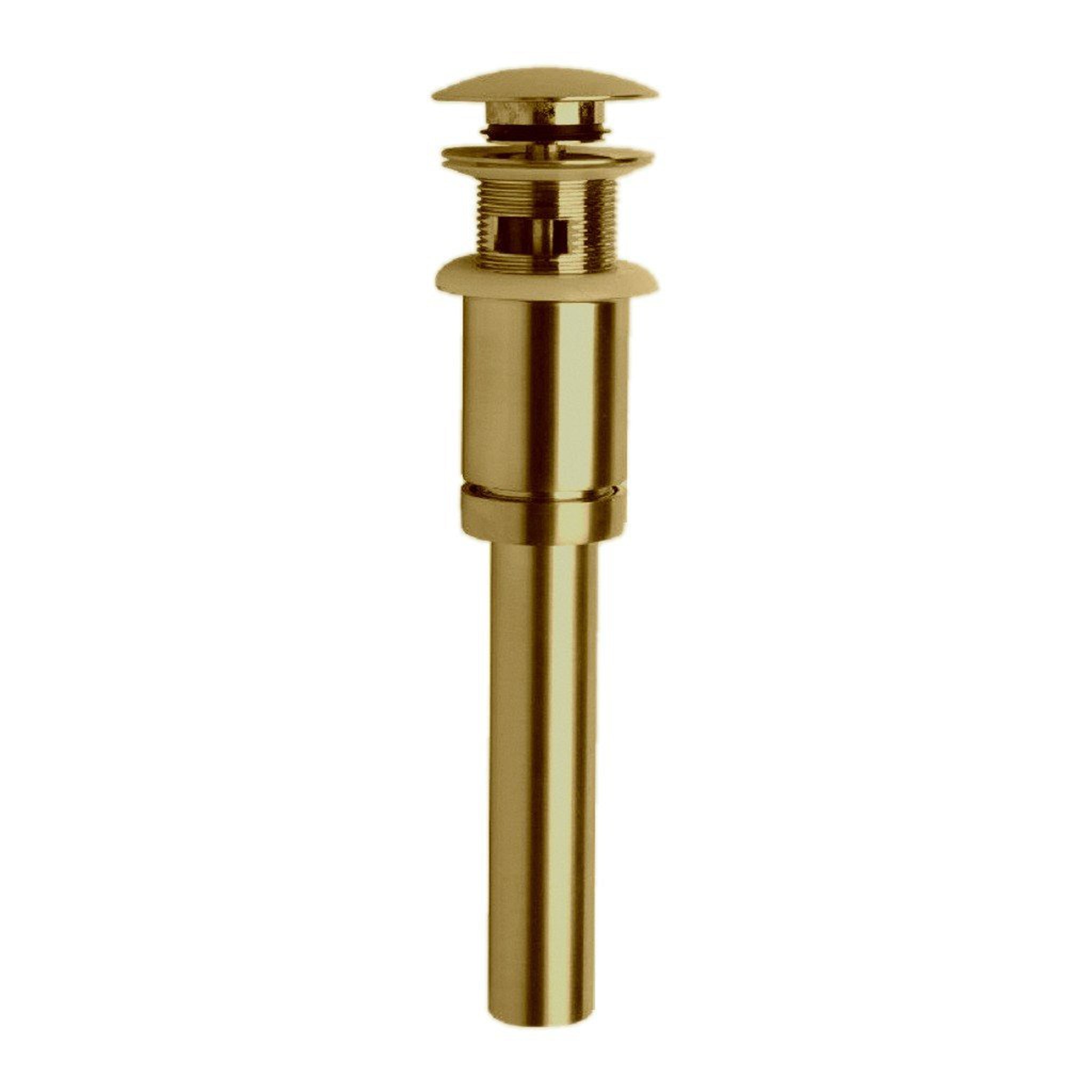 LaToscana by Paini, LaToscana Shower Line Matt Gold Push-Down Pop-Up Drain With Round Top