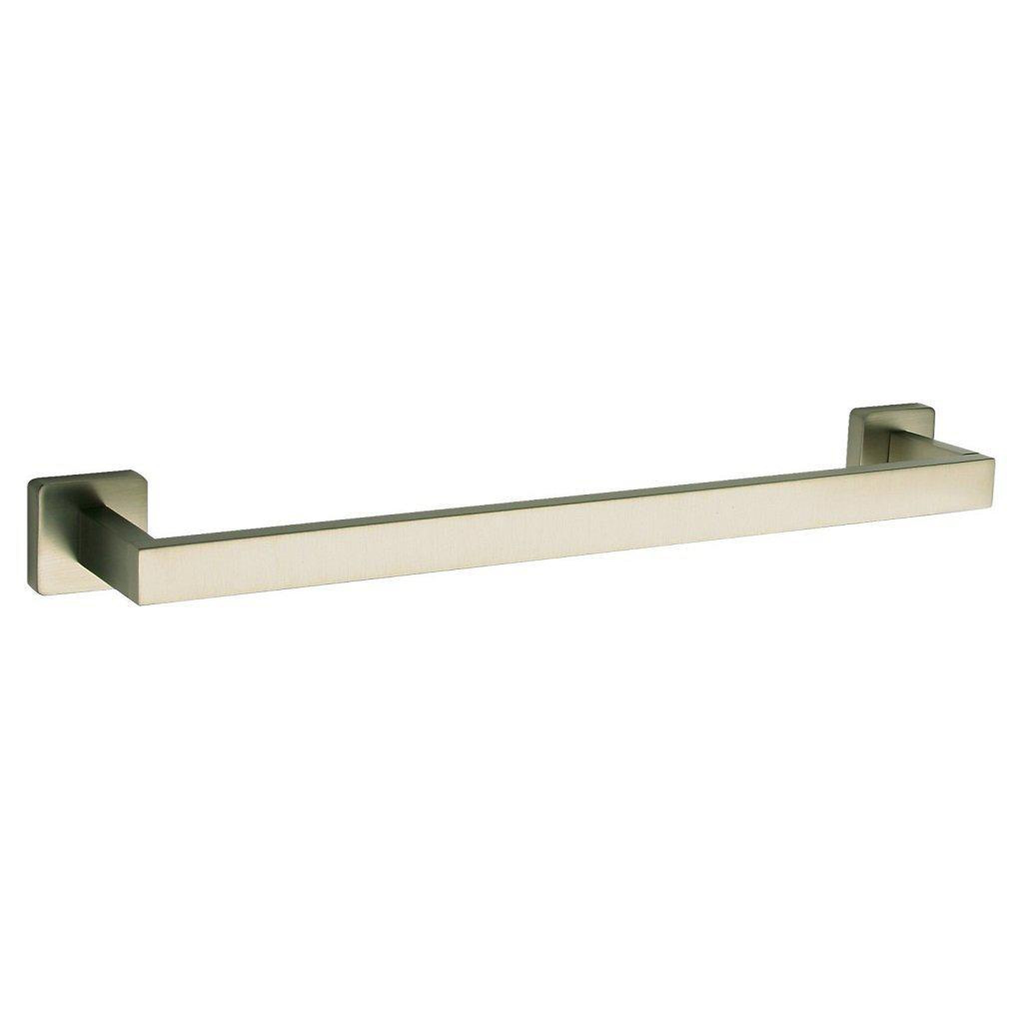 LaToscana by Paini, LaToscana Square 18" Brushed Nickel Wall-Mounted Towel Bar