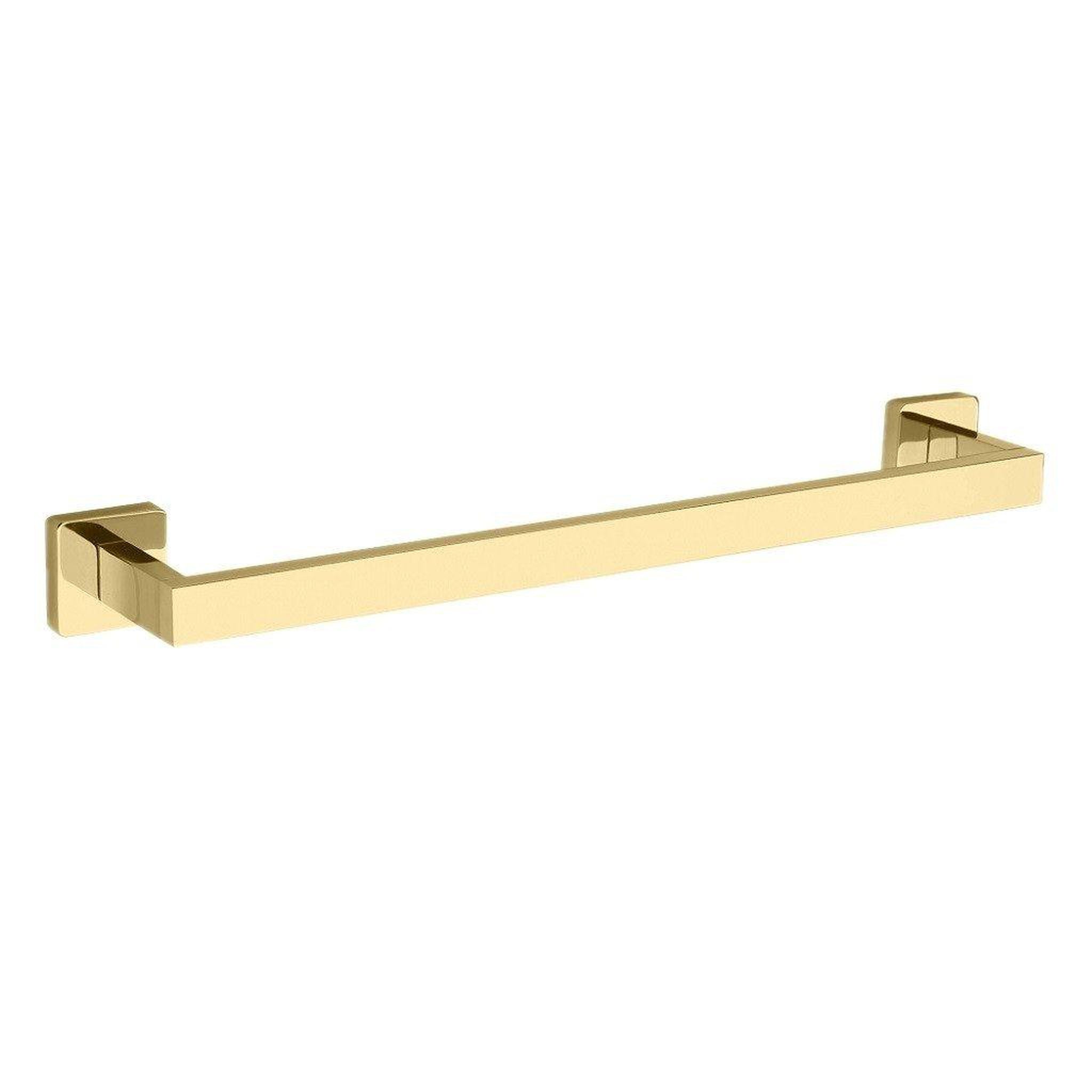 LaToscana by Paini, LaToscana Square 18" Matt Gold Wall-Mounted Towel Bar