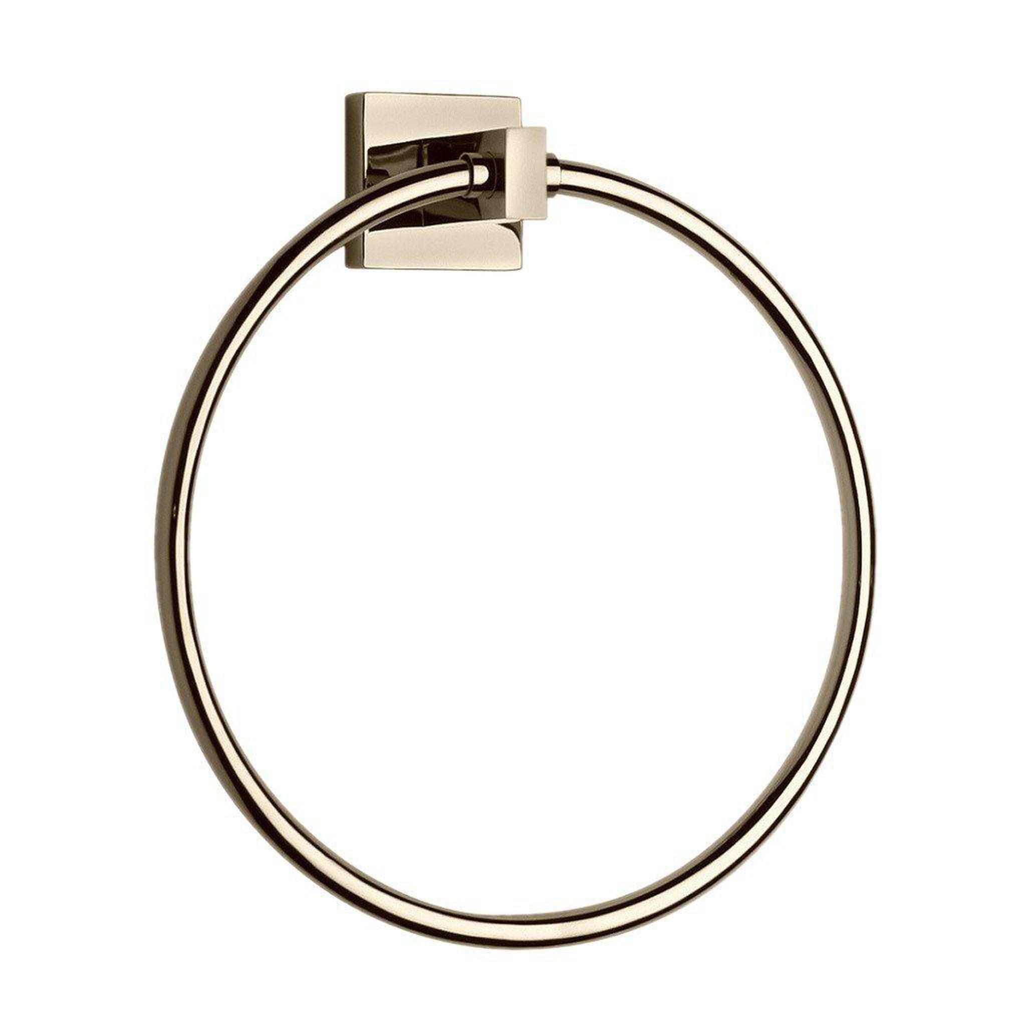 LaToscana by Paini, LaToscana Square Brushed Nickel Wall-Mounted Towel Ring