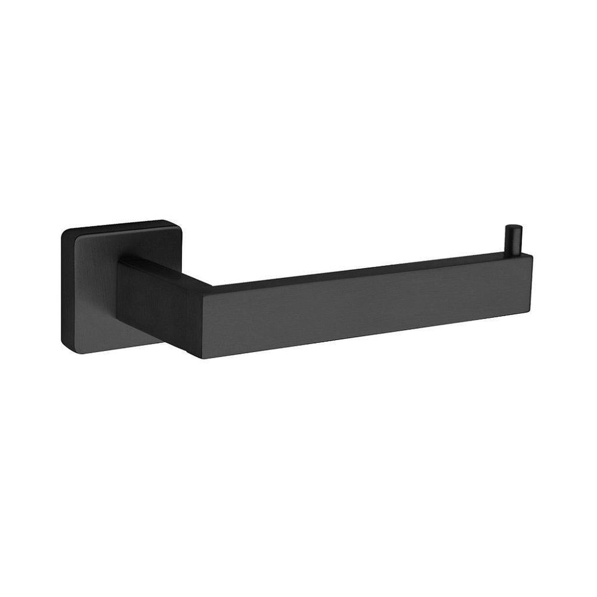 LaToscana by Paini, LaToscana Square Matt Black Wall-Mounted Paper Roll Holder