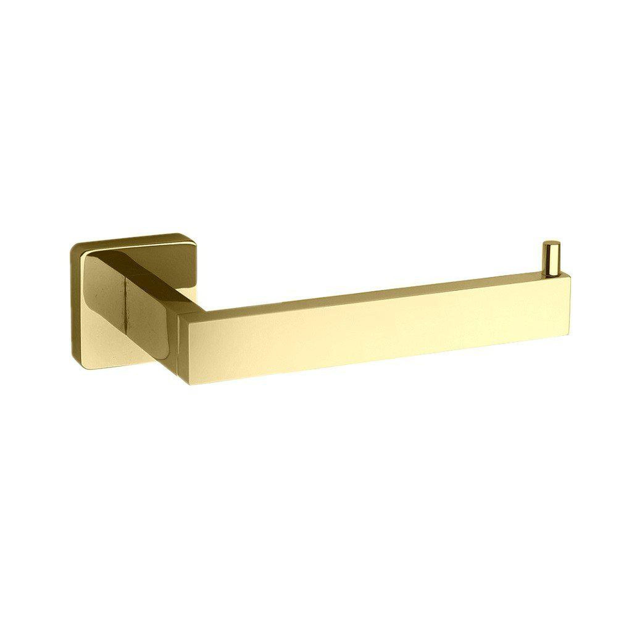 LaToscana by Paini, LaToscana Square Matt Gold Wall-Mounted Paper Roll Holder