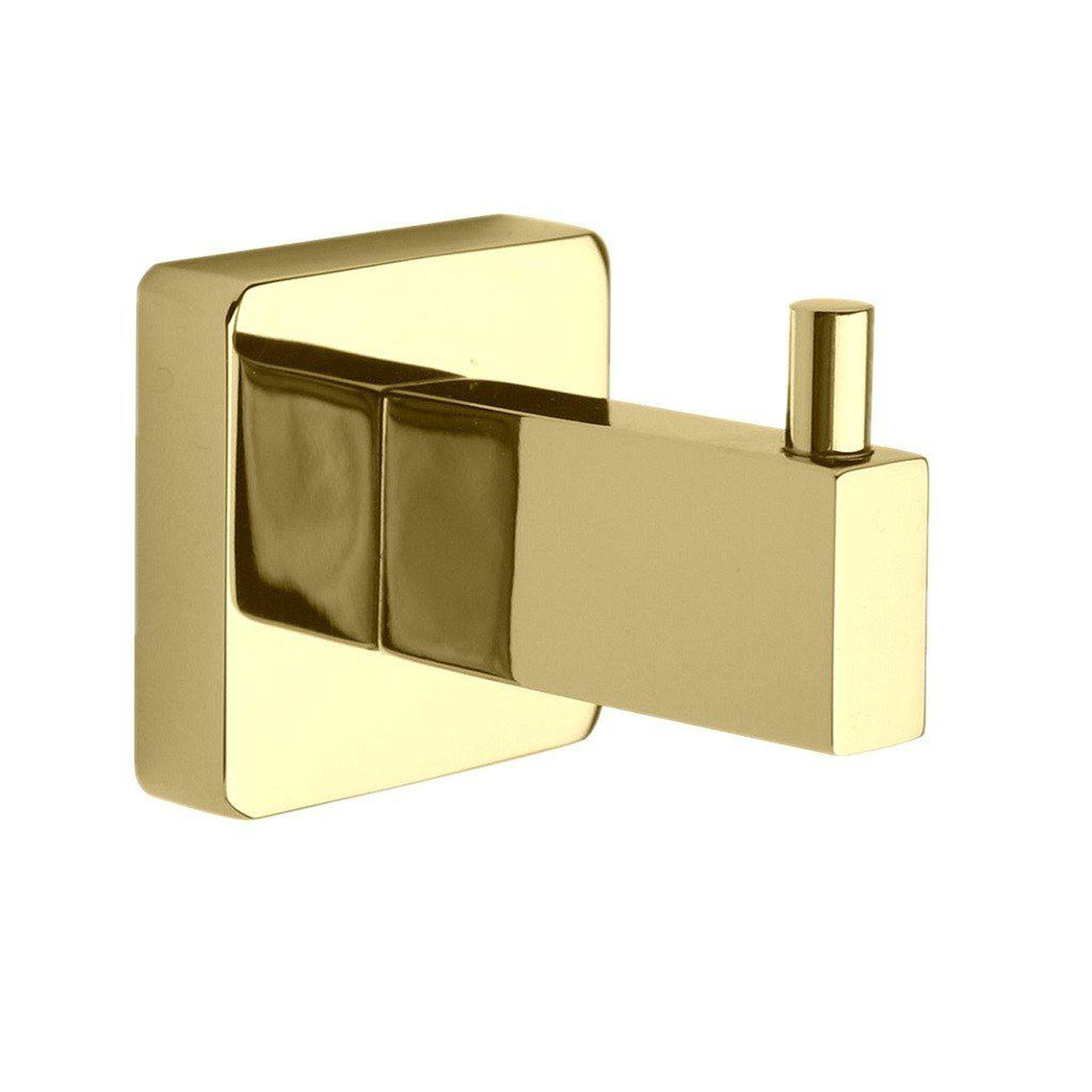 LaToscana by Paini, LaToscana Square Matt Gold Wall-Mounted Robe Hook