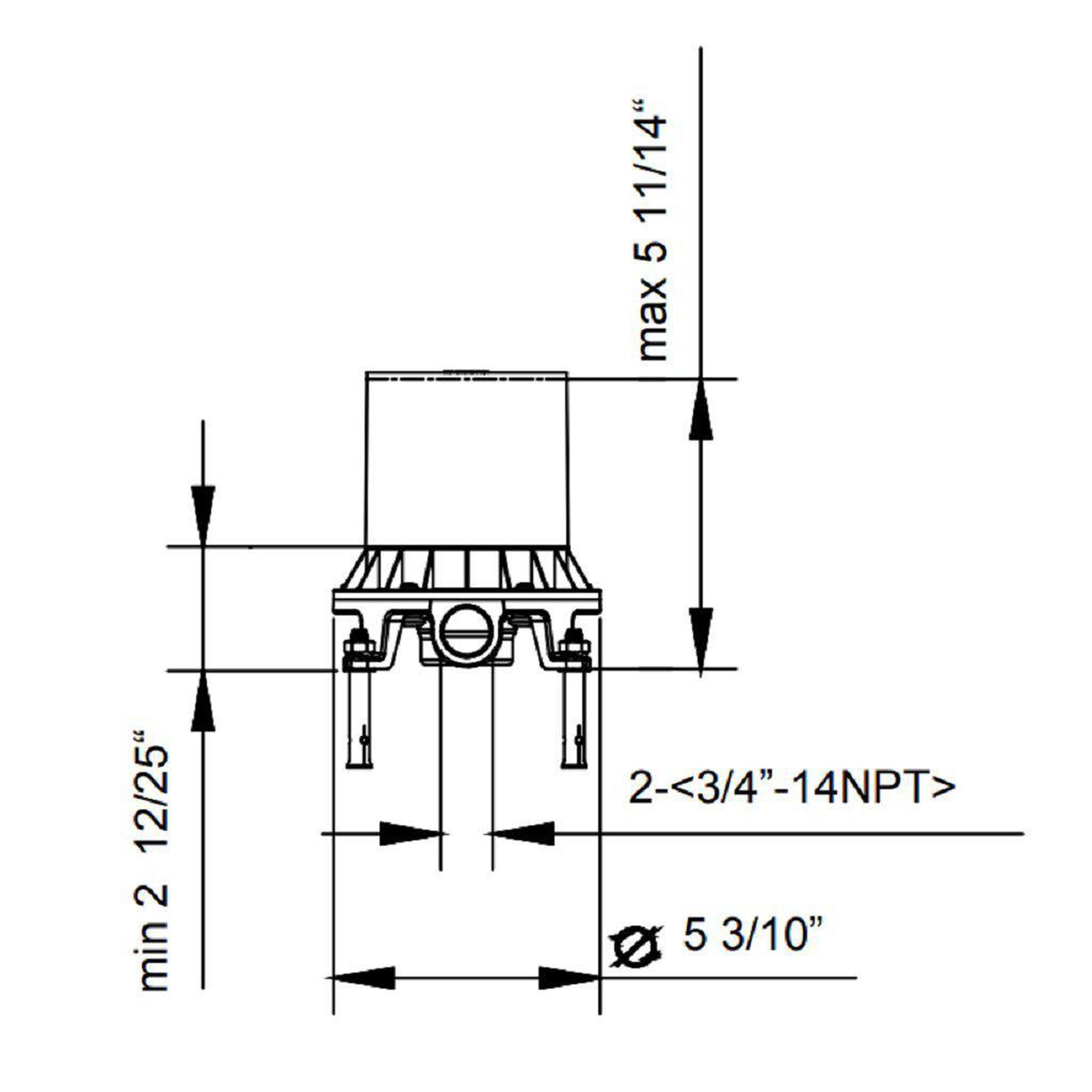 LaToscana by Paini, LaToscana Valve 136 For Freestanding Tub Filler