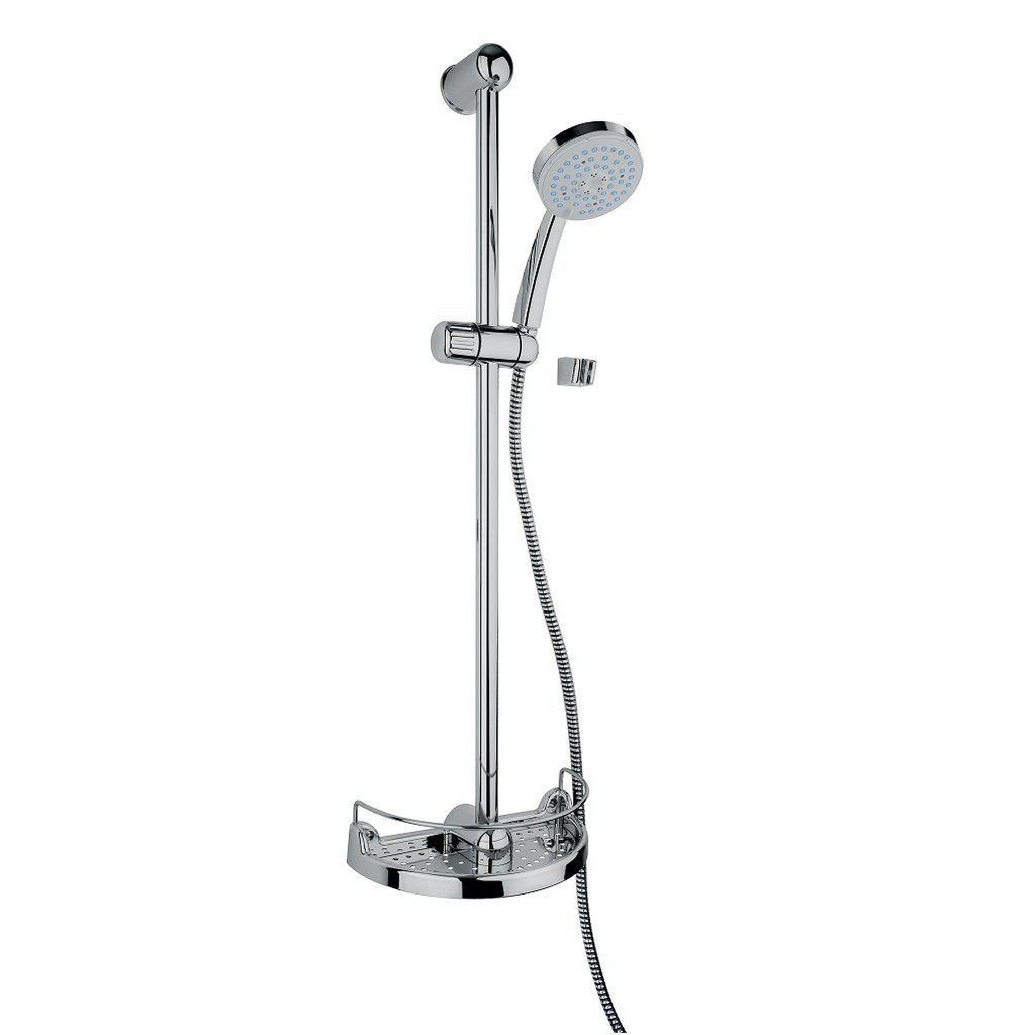 LaToscana by Paini, LaToscana Water Harmony 33" Chrome Wall-Mounted Slide Bar Kit With 2-Function Handheld Shower