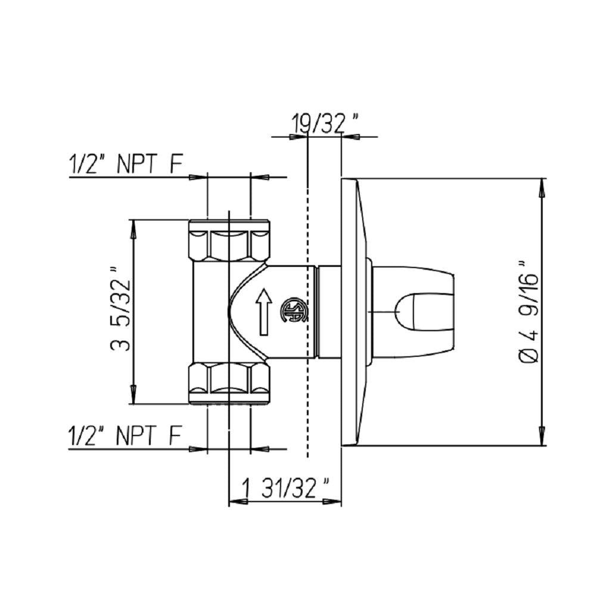 LaToscana by Paini, LaToscana Water Harmony Brushed Nickel Volume Control Valve & Trim