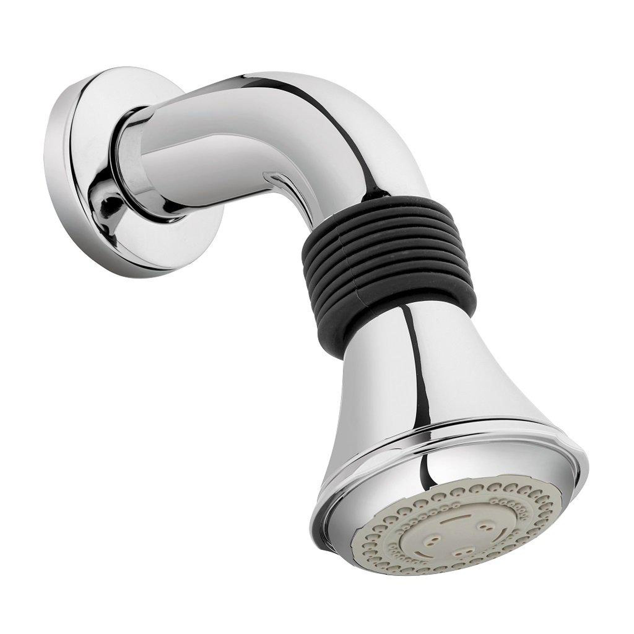 LaToscana by Paini, LaToscana Water Harmony Chrome 3-Function Shower Head With Arm & Flange