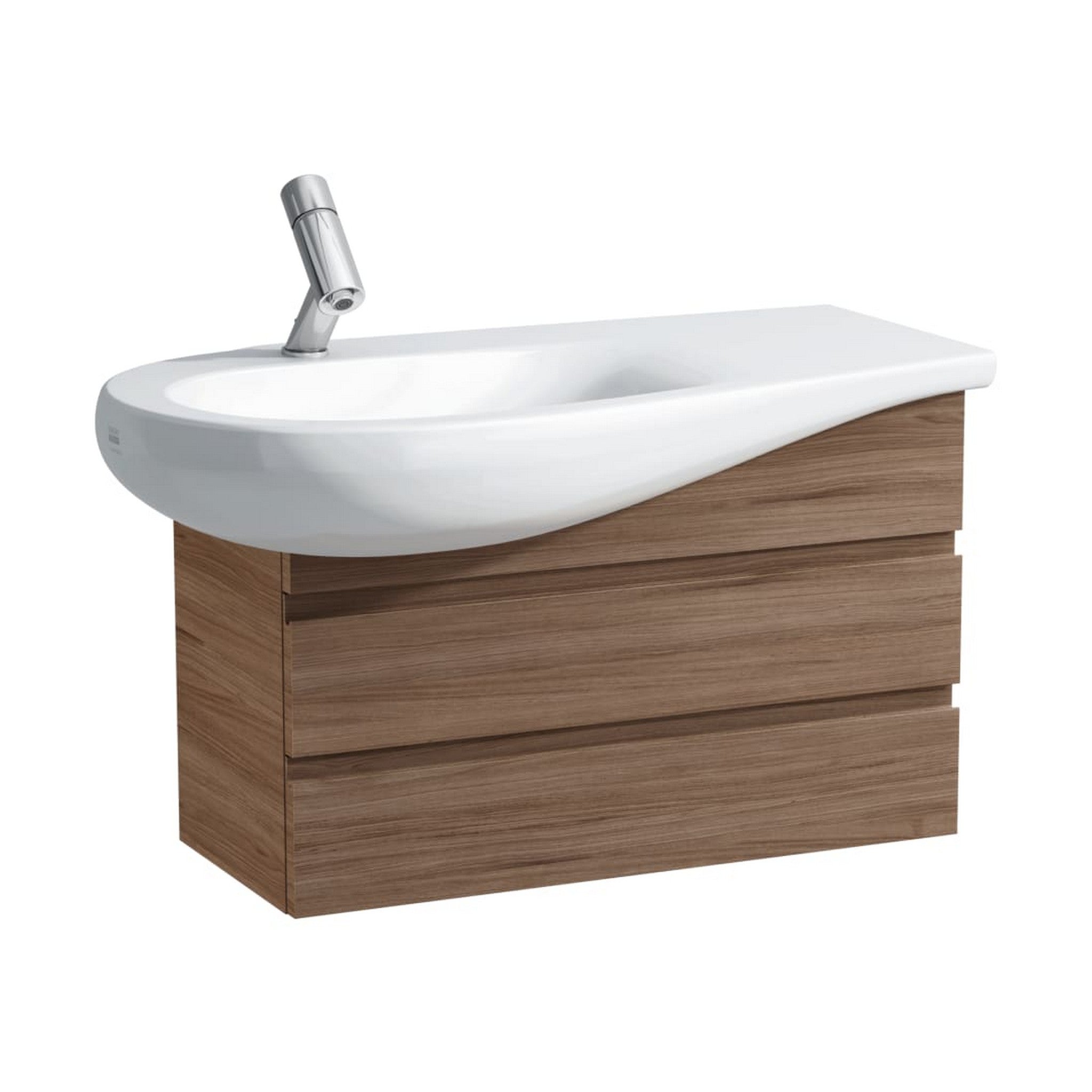 Laufen, Laufen IlBagnoAlessi 29" 2-Drawer Walnut Vanity for IlBagnoAlessi Bathroom Sink Model: H814975