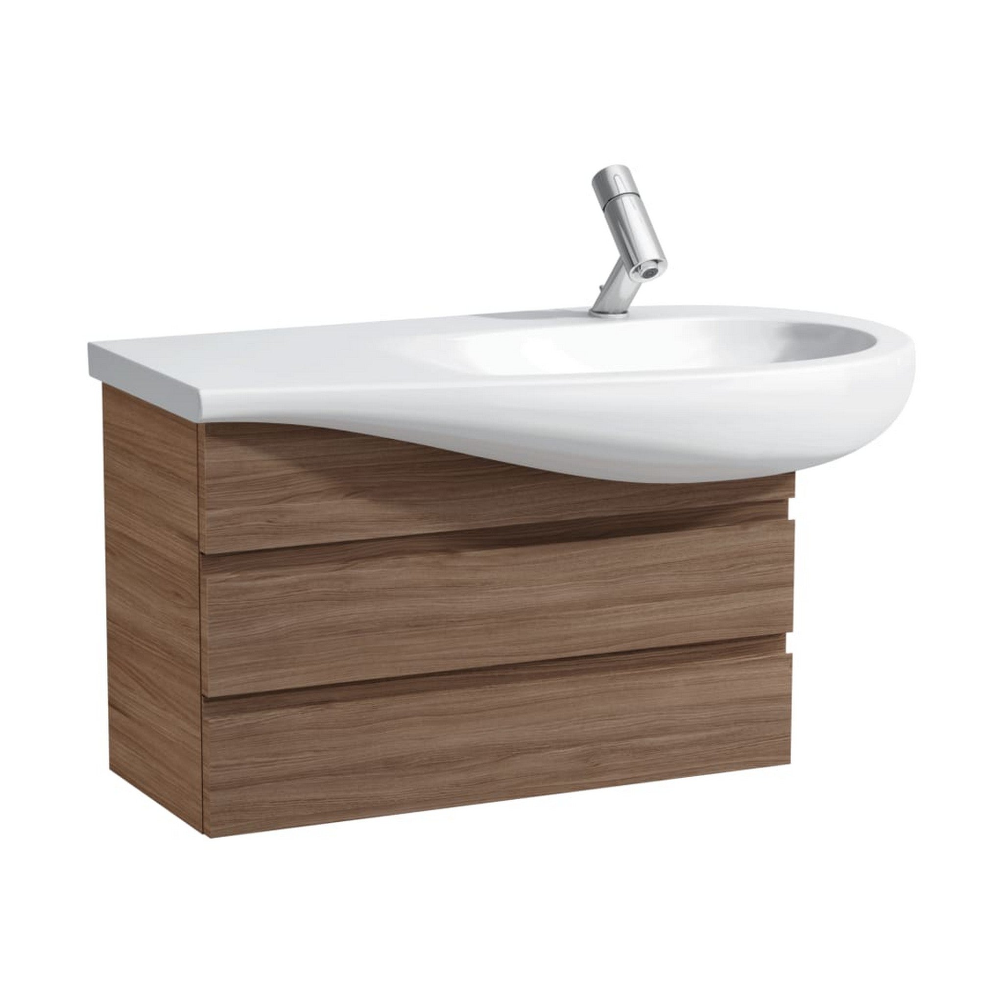 Laufen, Laufen IlBagnoAlessi 29" 2-Drawer Walnut Vanity for IlBagnoAlessi Bathroom Sink Model: H814976