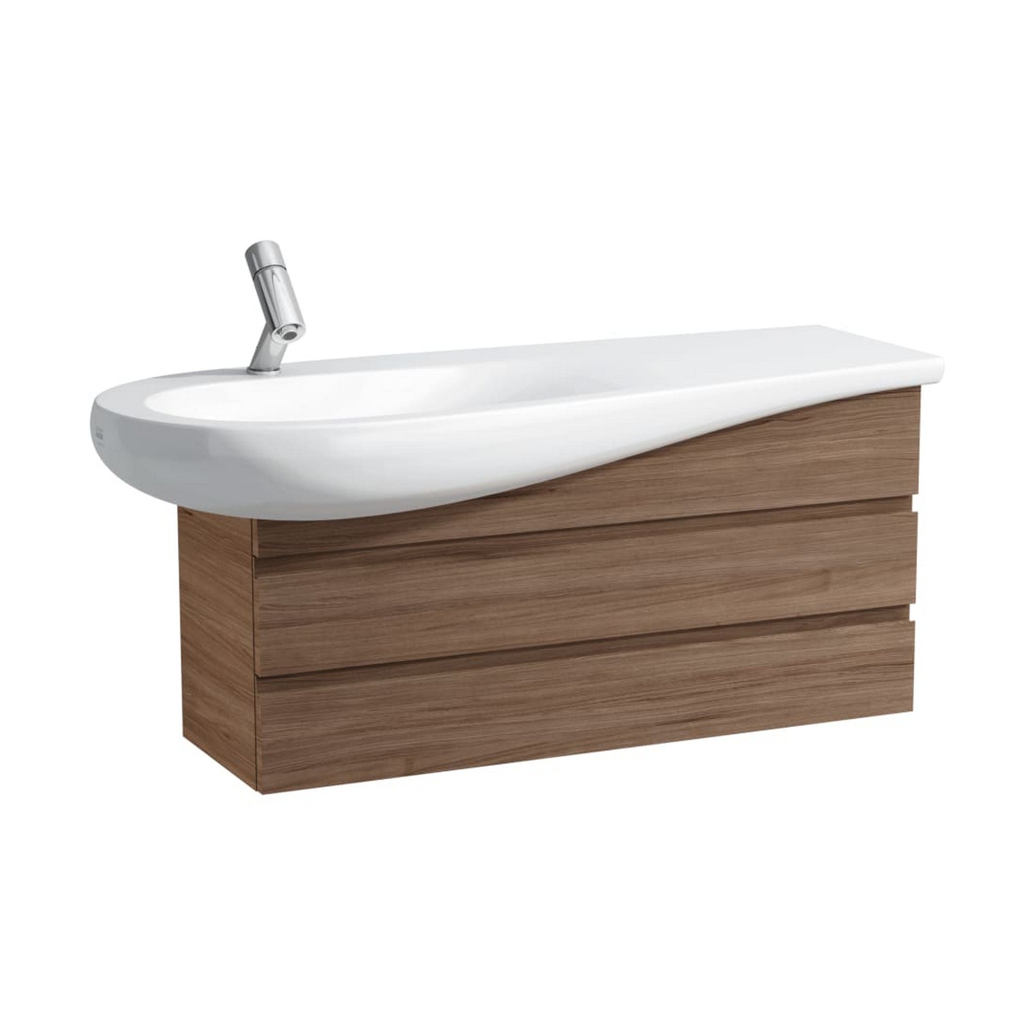 Laufen, Laufen IlBagnoAlessi 39" 2-Drawer Walnut Vanity for IlBagnoAlessi Bathroom Sink Model: H814973