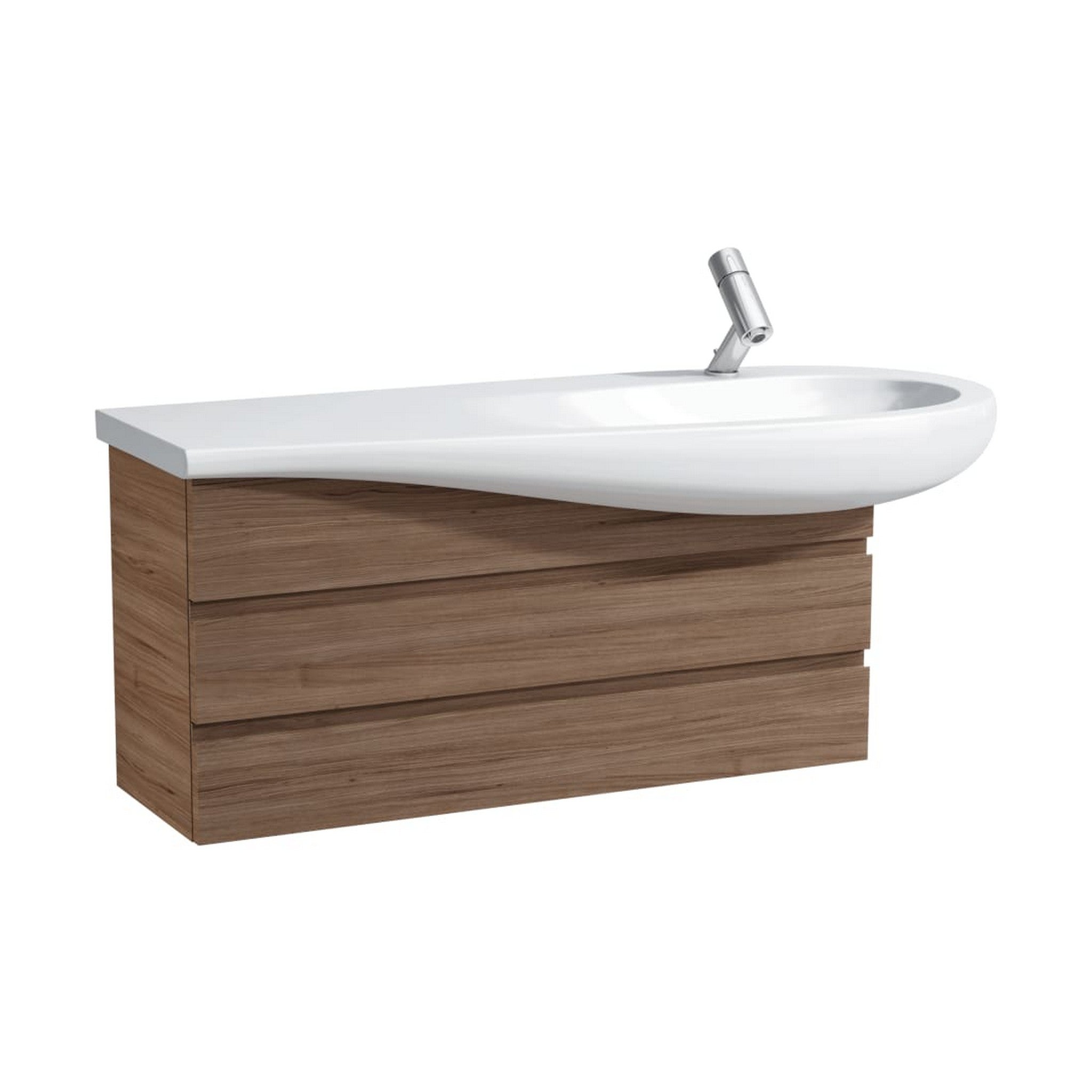 Laufen, Laufen IlBagnoAlessi 39" 2-Drawer Walnut Vanity for IlBagnoAlessi Bathroom Sink Model: H814974