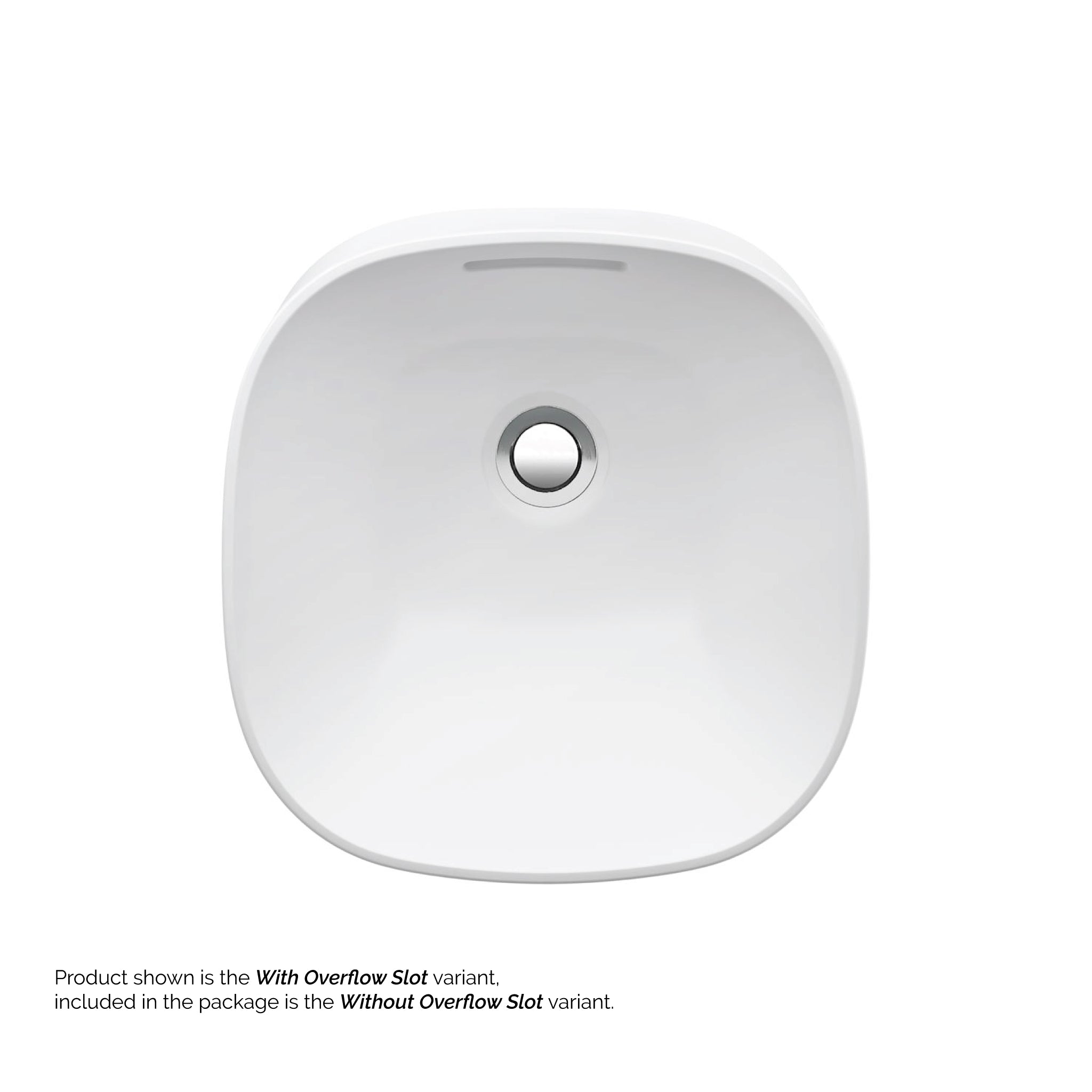 Laufen, Laufen Ino 14" x 14" Square Matte White Ceramic Drop-in Bathroom Sink Without Overflow Slot