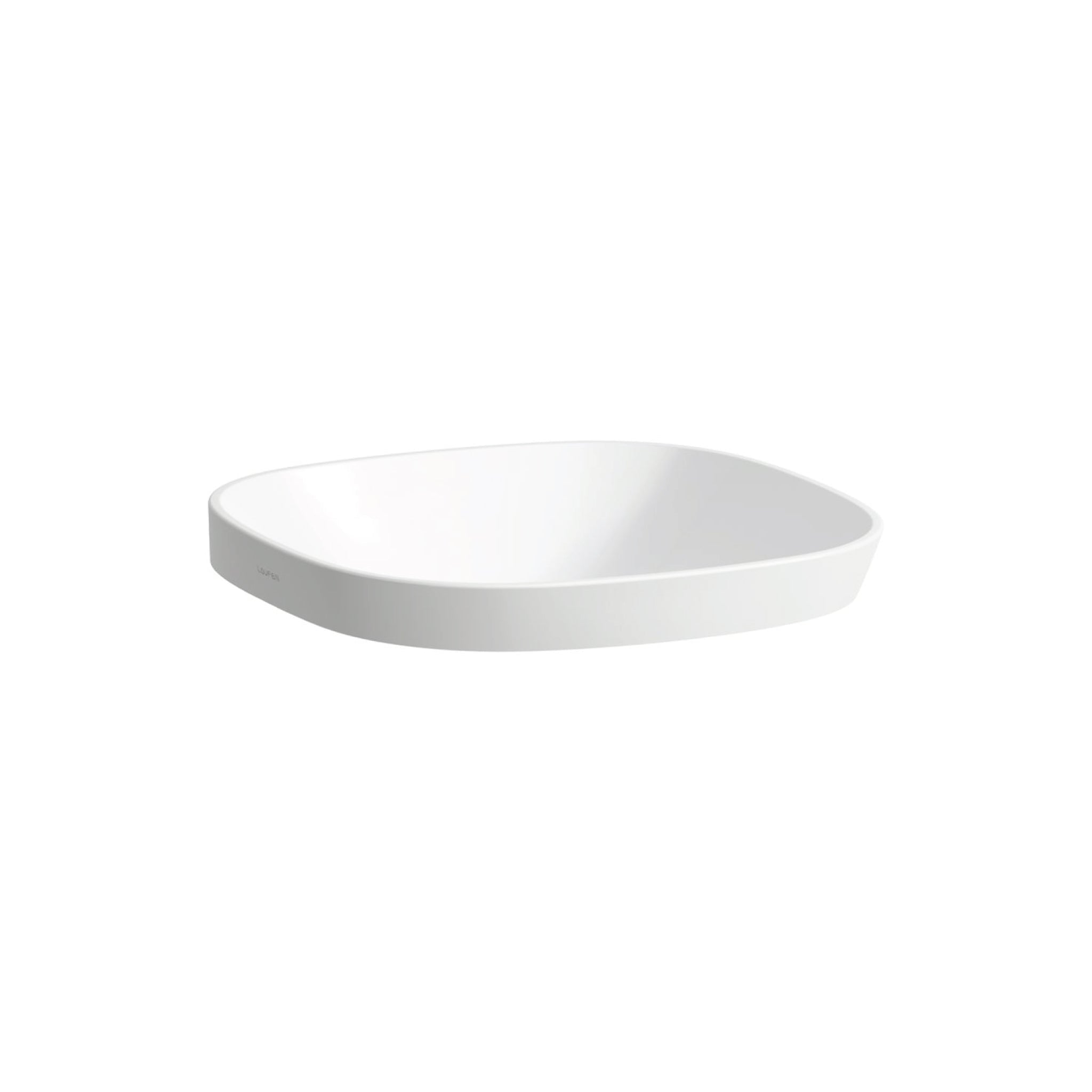 Laufen, Laufen Ino 14" x 14" Square Matte White Ceramic Drop-in Bathroom Sink Without Overflow Slot