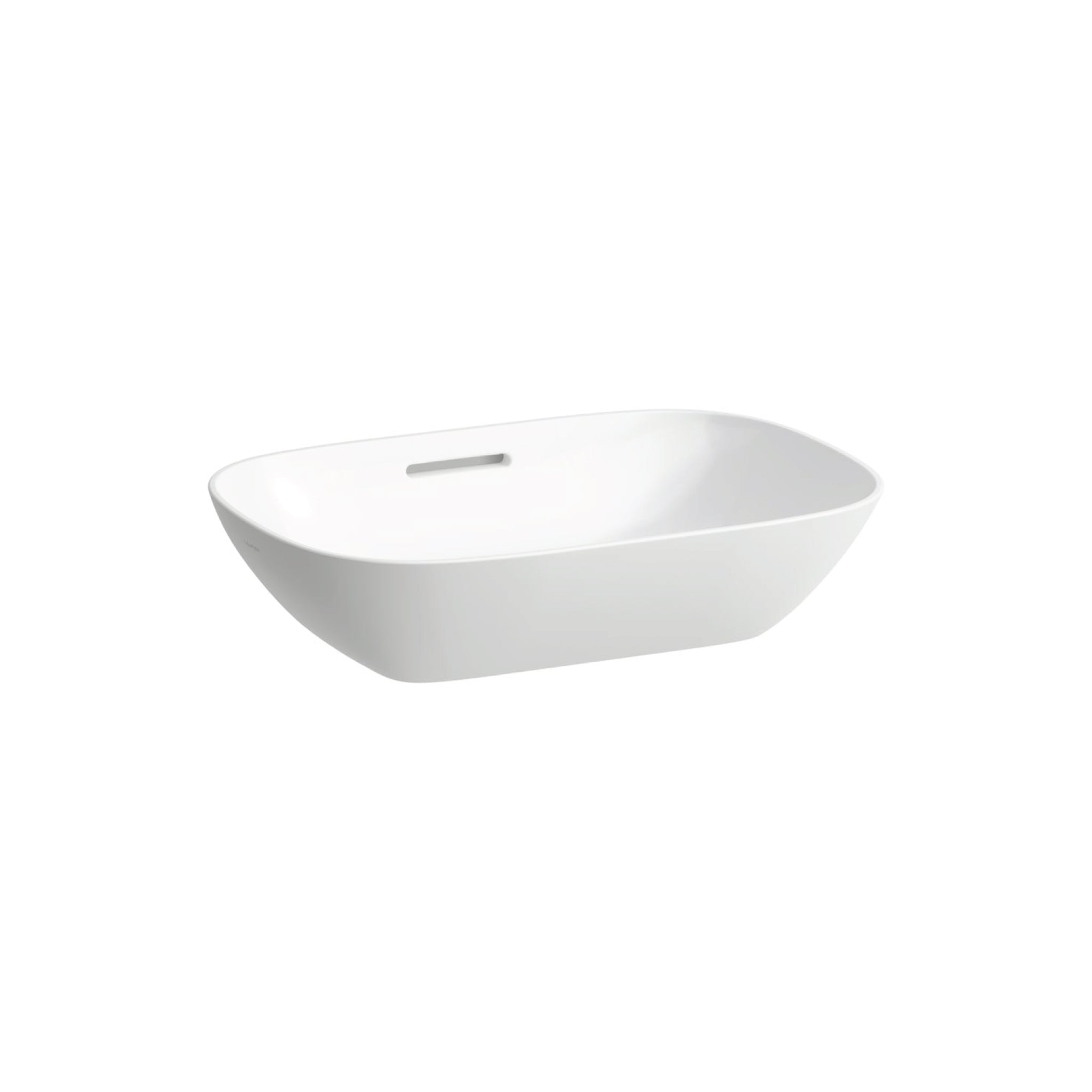 Laufen, Laufen Ino 20" x 14" Rectangular Matte White Ceramic Vessel Bathroom Sink With Overflow Slot