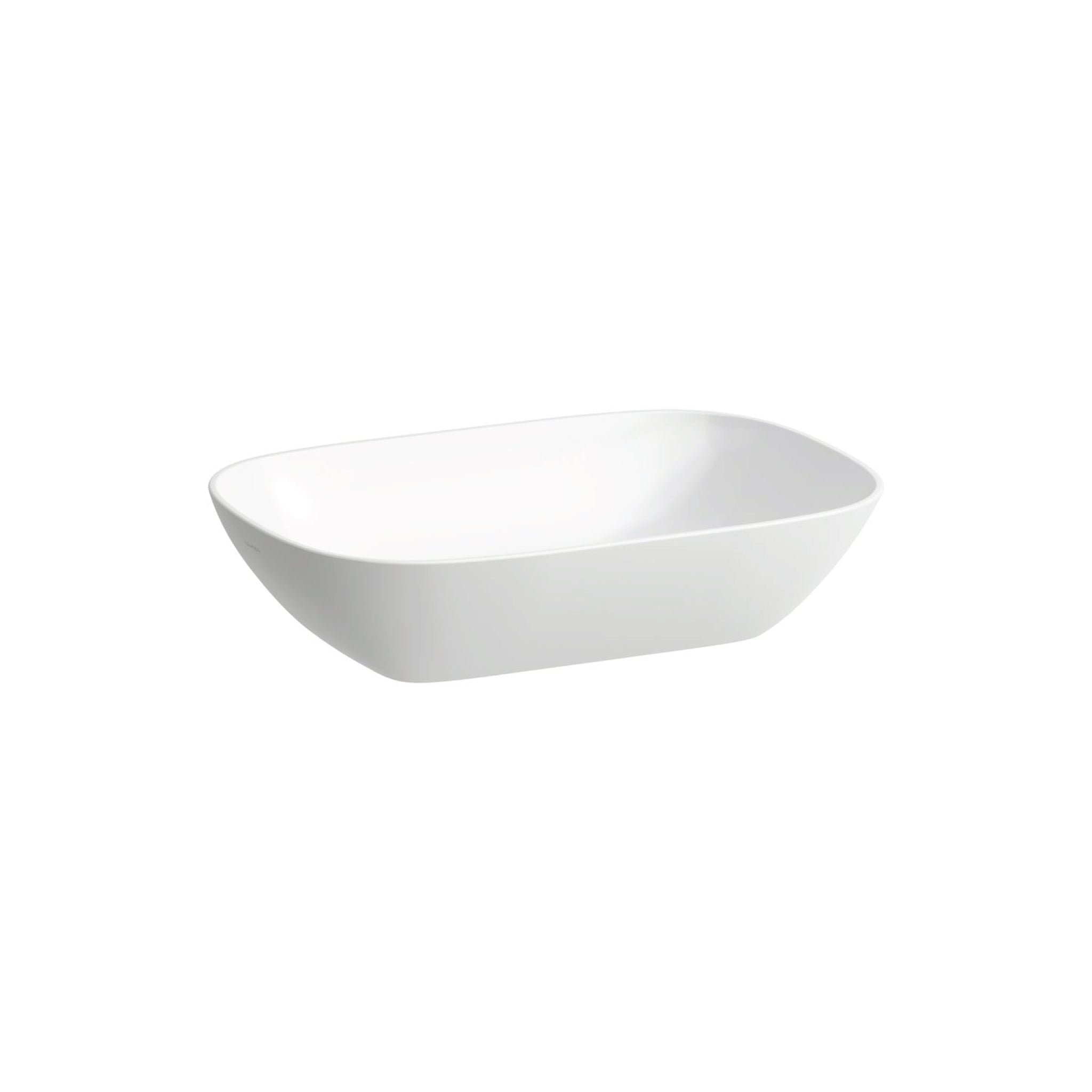 Laufen, Laufen Ino 20" x 14" Rectangular Matte White Ceramic Vessel Bathroom Sink Without Overflow Slot