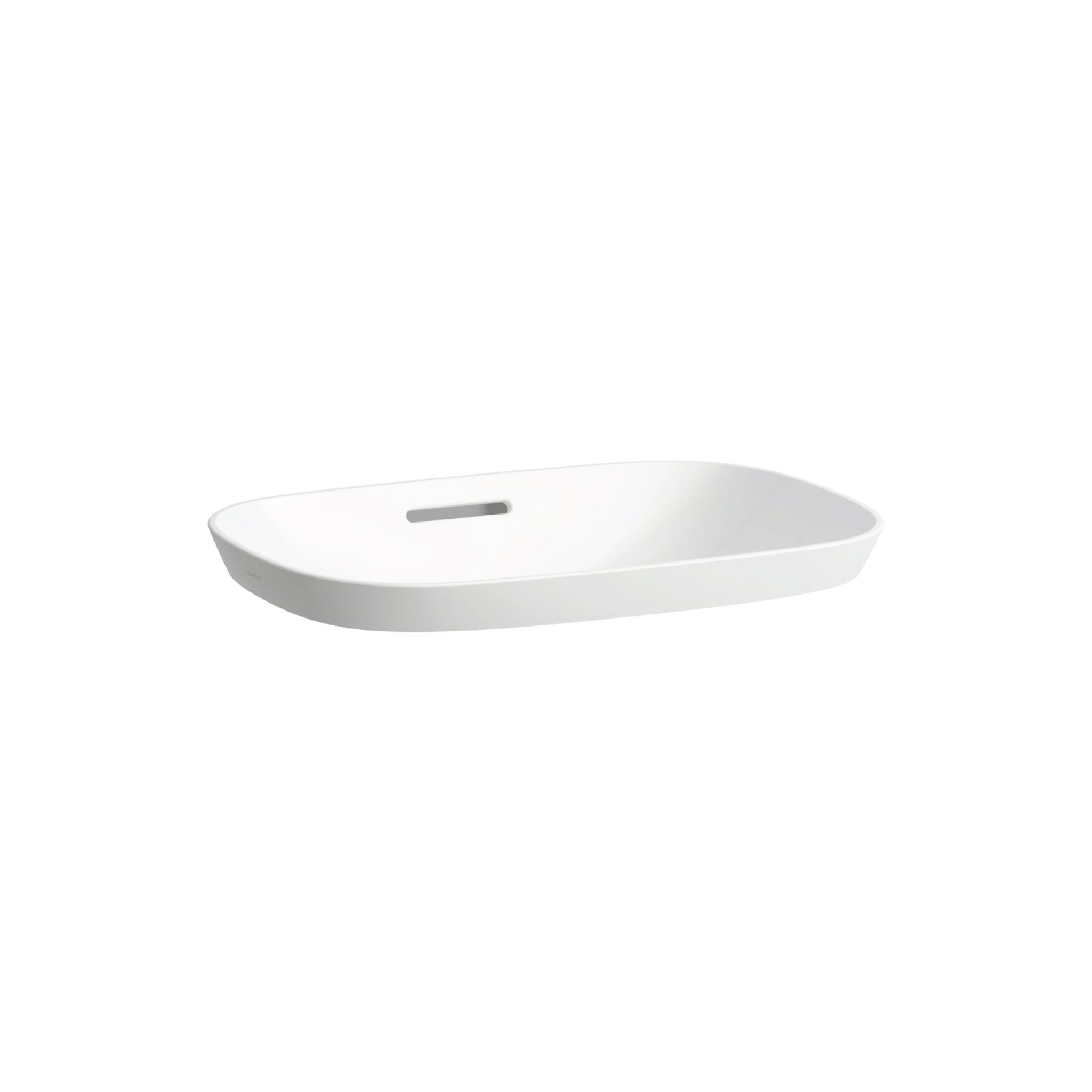 Laufen, Laufen Ino 20" x 15" Rectangular Matte White Ceramic Drop-in Bathroom Sink With Overflow Slot