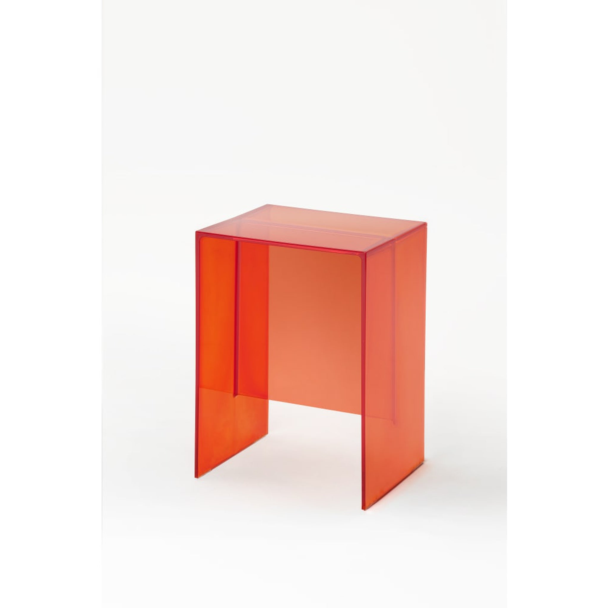 Laufen, Laufen Kartell 13" Tangerine Orange Acrylic Multi-Purpose Shower Stool