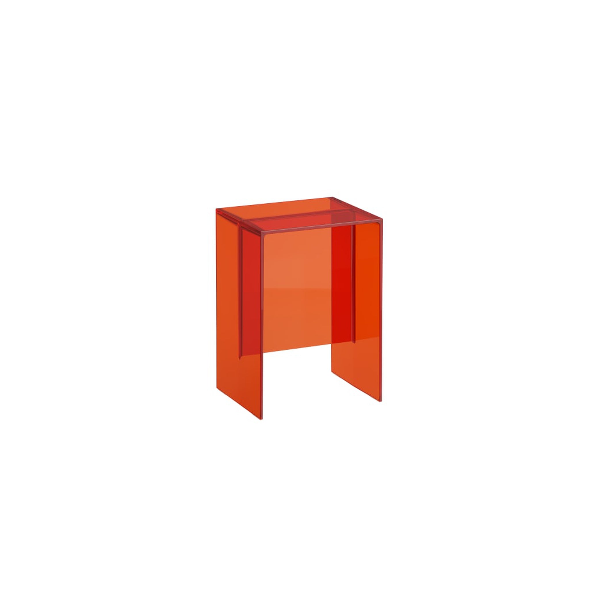 Laufen, Laufen Kartell 13" Tangerine Orange Acrylic Multi-Purpose Shower Stool