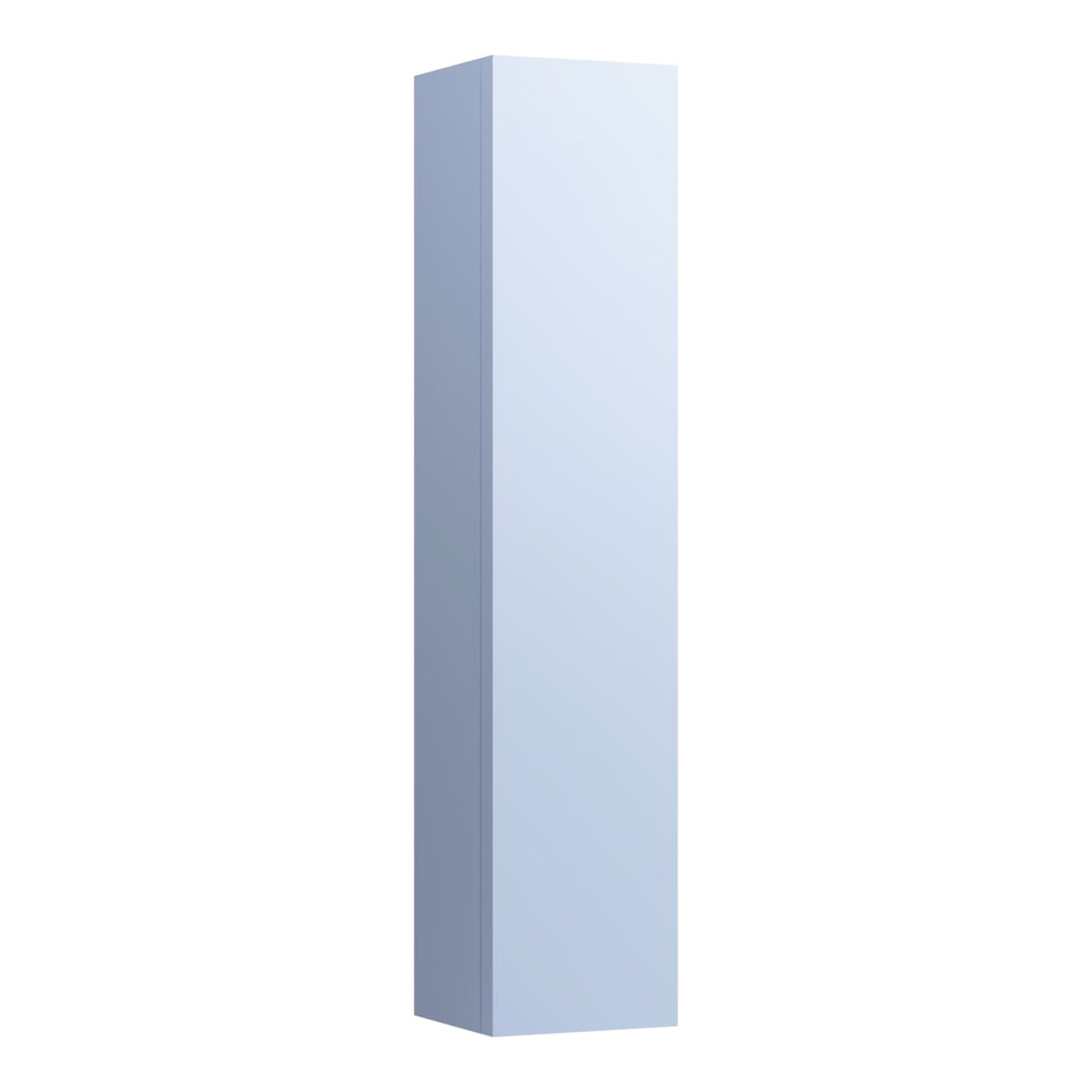 Laufen, Laufen Kartell 14" x 65" 1-Door Right-Hinged Gray Blue Wall-Mounted Tall Cabinet With 4 Fixed Glass Shelves