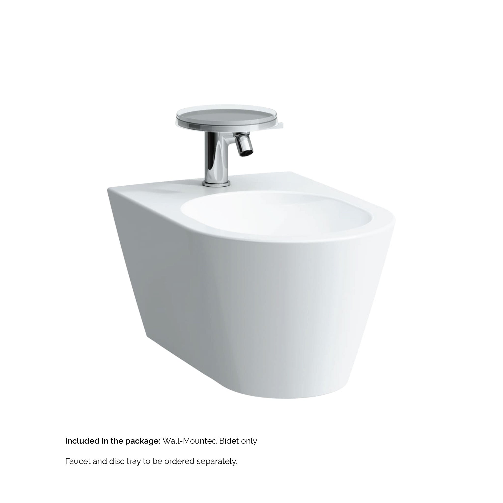 Laufen, Laufen Kartell 15" x 11" Single-Hole White Wall-Mounted Bidet