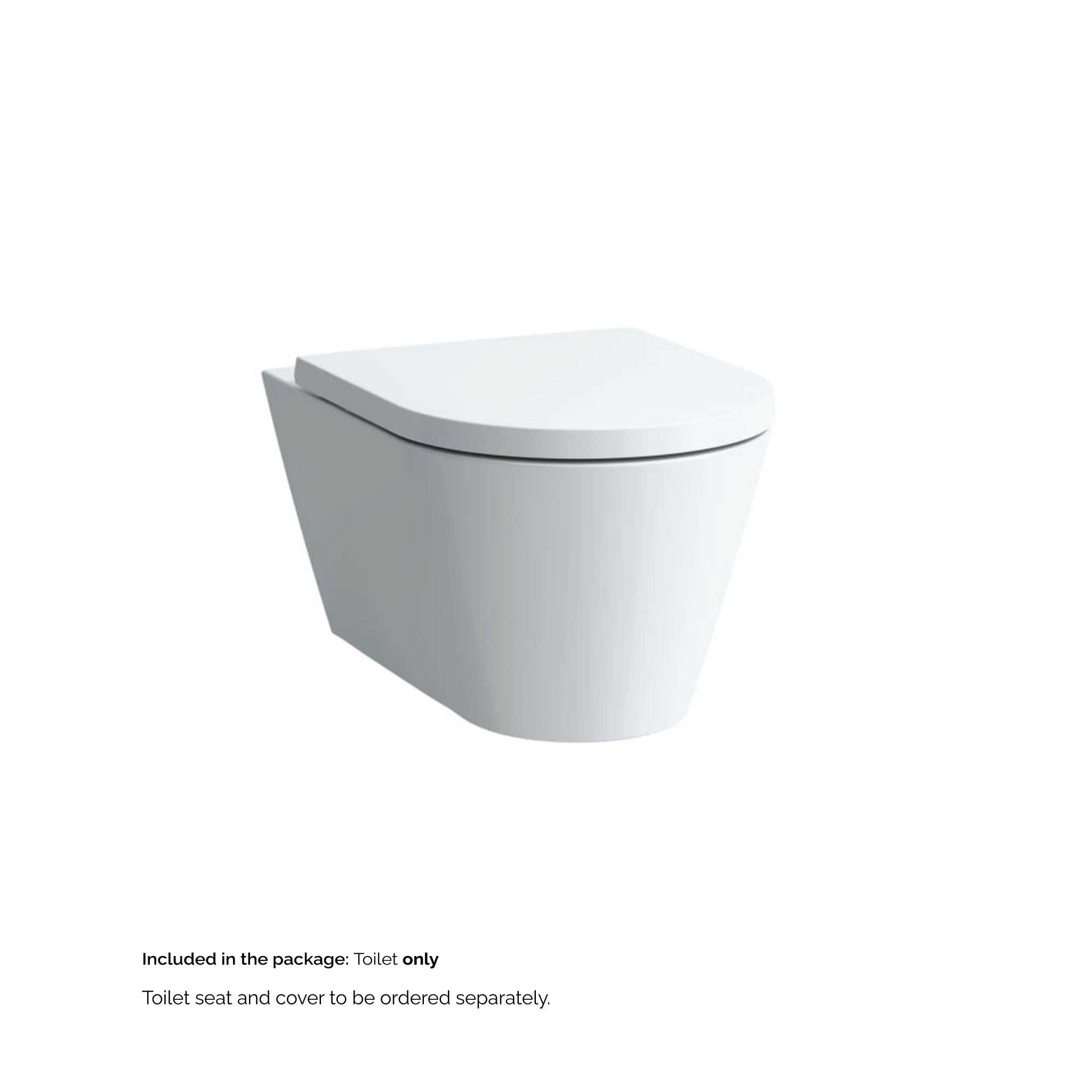 Laufen, Laufen Kartell 15" x 14" Matte White Dual-Flush Washdown Rimless Wall-Mounted Toilet