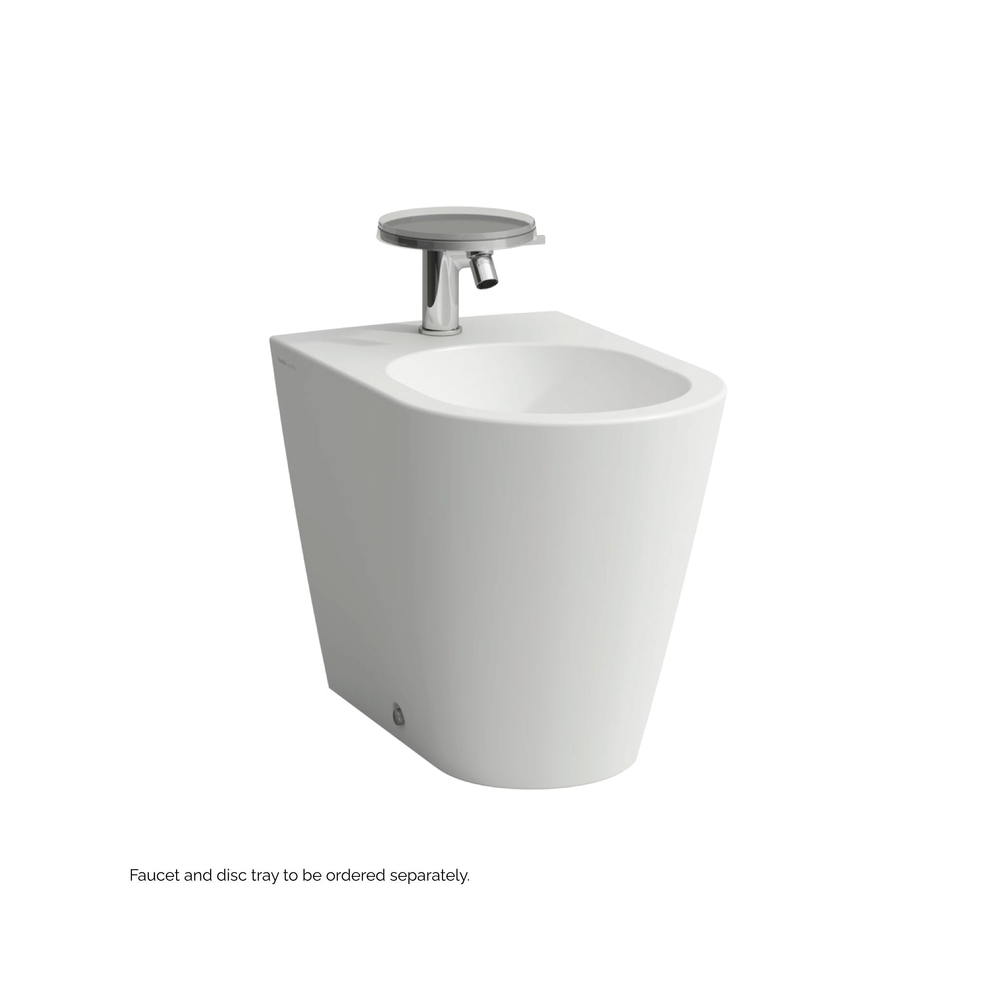 Laufen, Laufen Kartell 15" x 16" Single-Hole Matte Gray Floor-Mounted Bidet