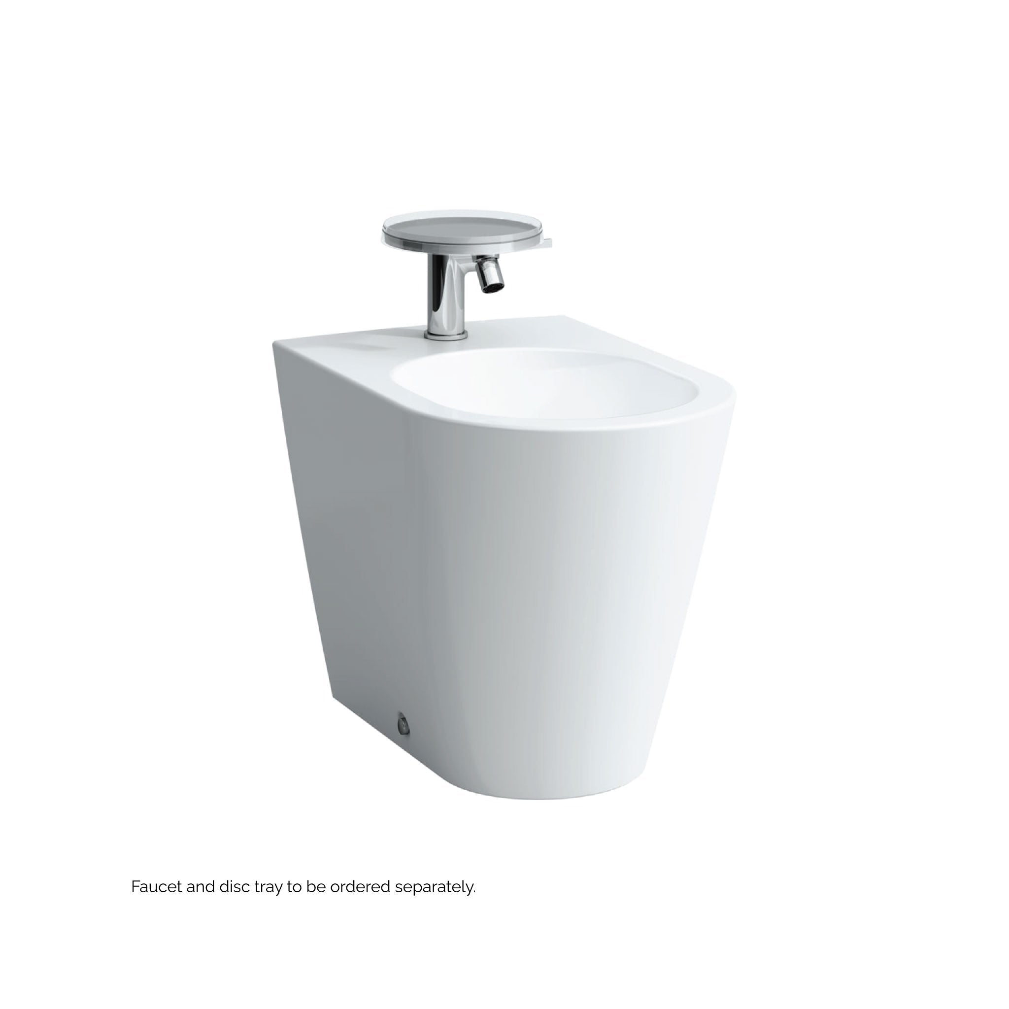 Laufen, Laufen Kartell 15" x 16" Single-Hole Matte White Floor-Mounted Bidet