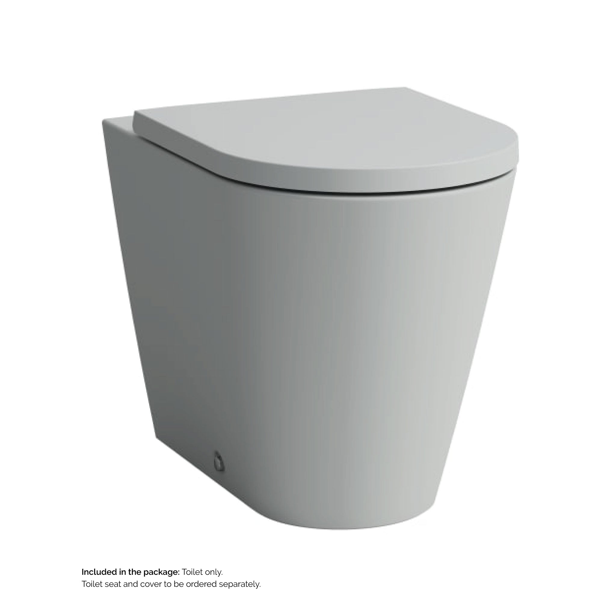 Laufen, Laufen Kartell 15" x 17" Matte Gray Dual-Flush Washdown Floor-Mounted Toilet