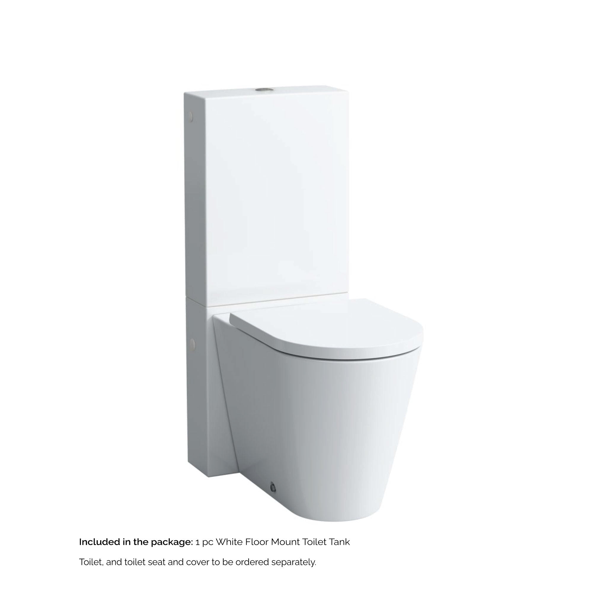 Laufen, Laufen Kartell 16" x 39" White Dual Flush Floor-Mounted Toilet Tank