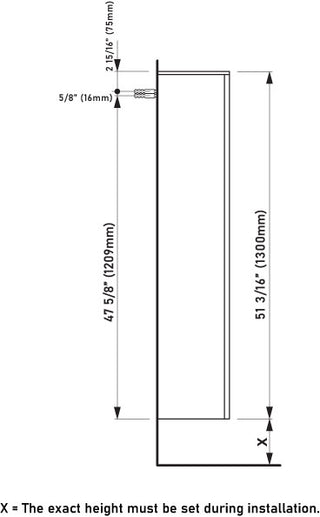 Laufen_Kartell_408281_Technical_Drawing_Side_View