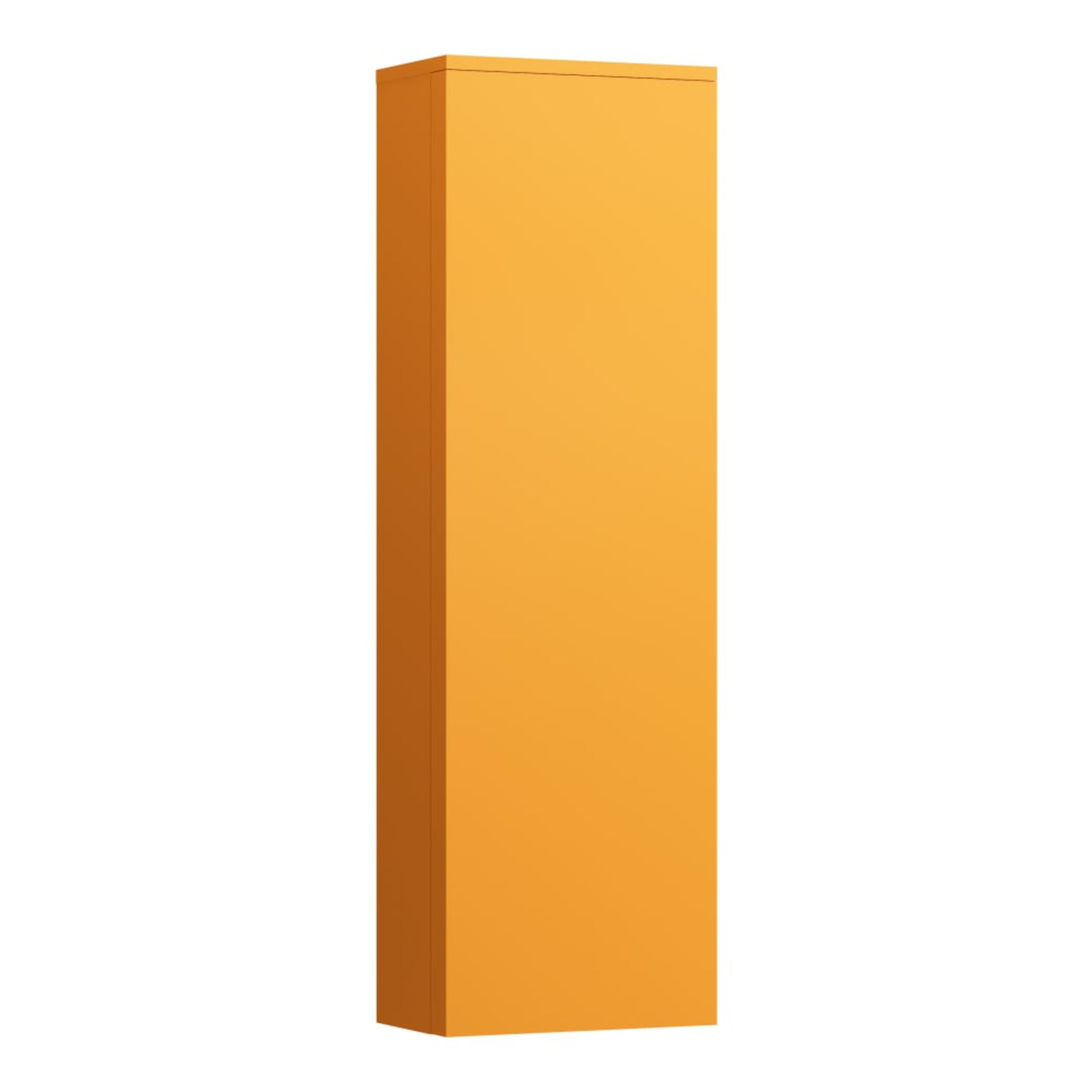 Laufen, Laufen Kartell 16" x 51" 1-Door Left-Hinged Ochre Brown Wall-Mounted Tall Cabinet With 4 Fixed Glass Shelves