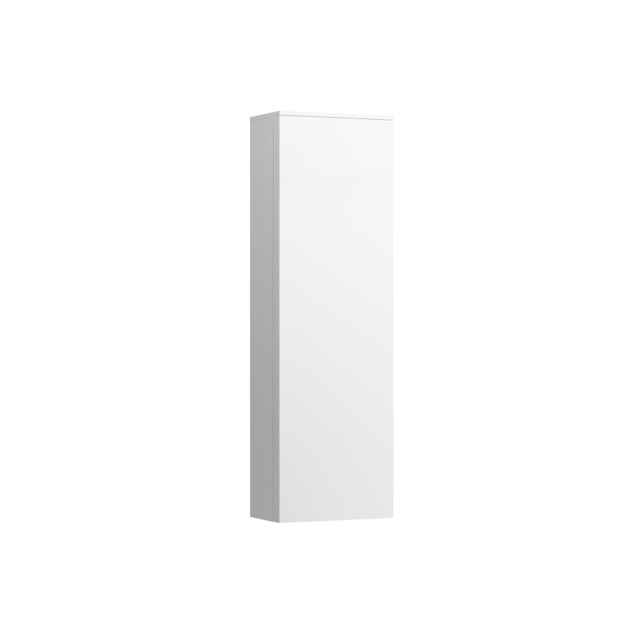 Laufen, Laufen Kartell 16" x 51" 1-Door Right-Hinged White Wall-Mounted Tall Cabinet With 4 Fixed Glass Shelves