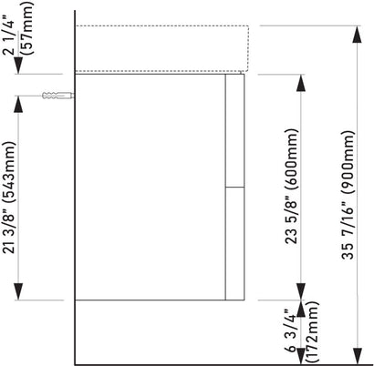 Laufen_Kartell_407508_Technical_Drawing_Side_View